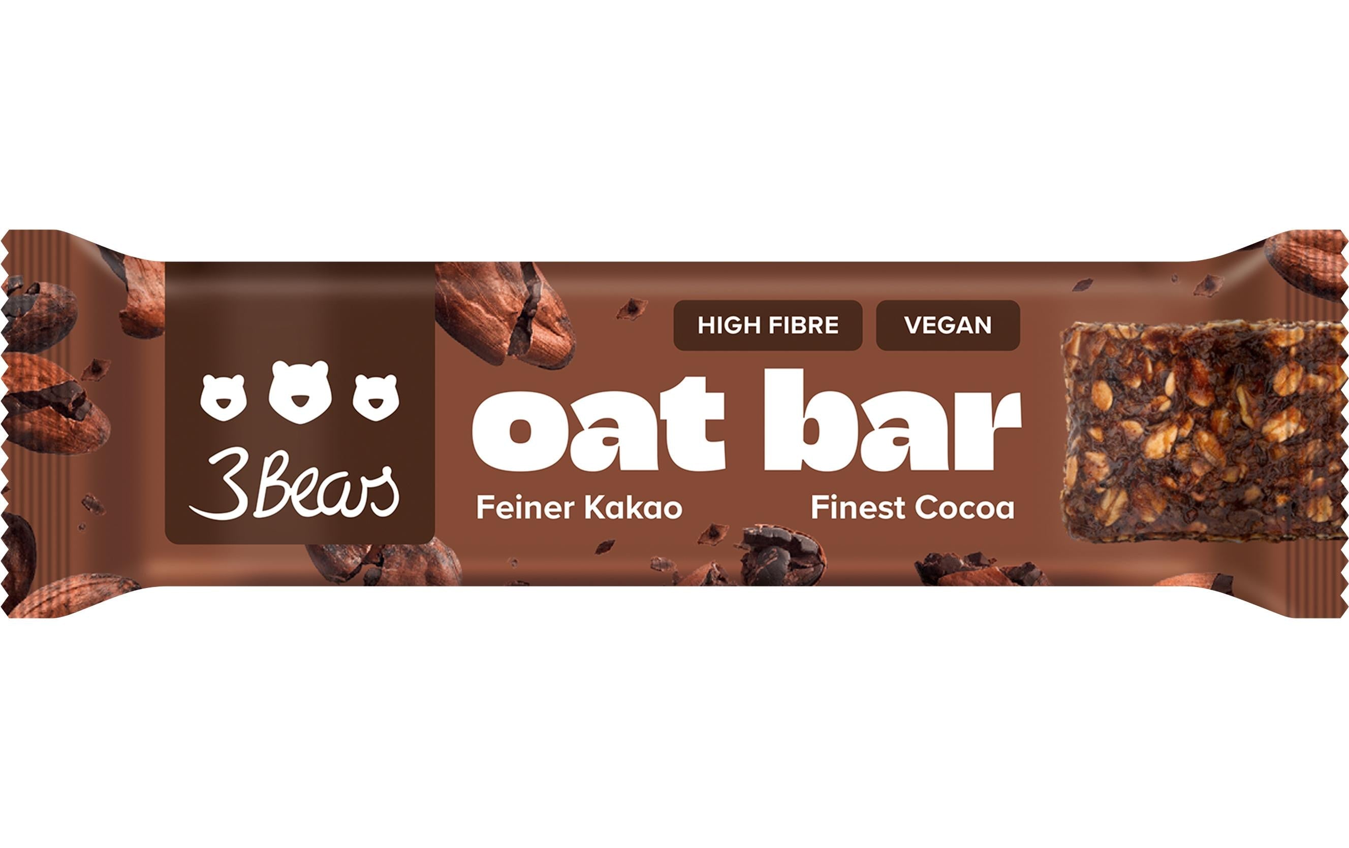 3bears Oat Bar Müesli-Riegel – Kakao, vegan – 45 g