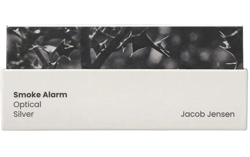Jacob Jensen – Rauchmelder, fotoelektrisch, 10-Jahres-Batterie – Silber