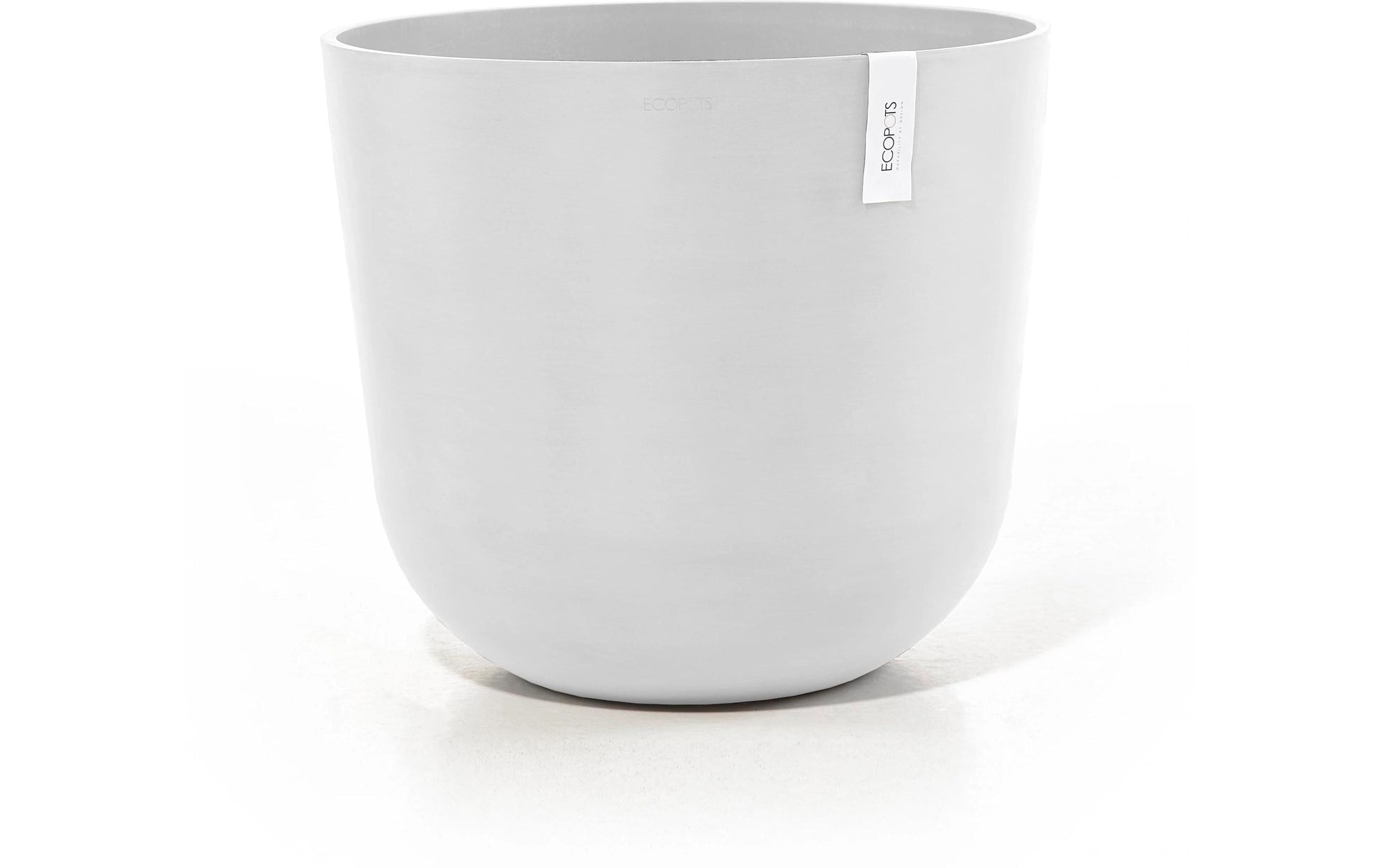 Ecopots Oslo Blumentopf – rund, 85,6 l – Recycling-Kunststoff, weiss