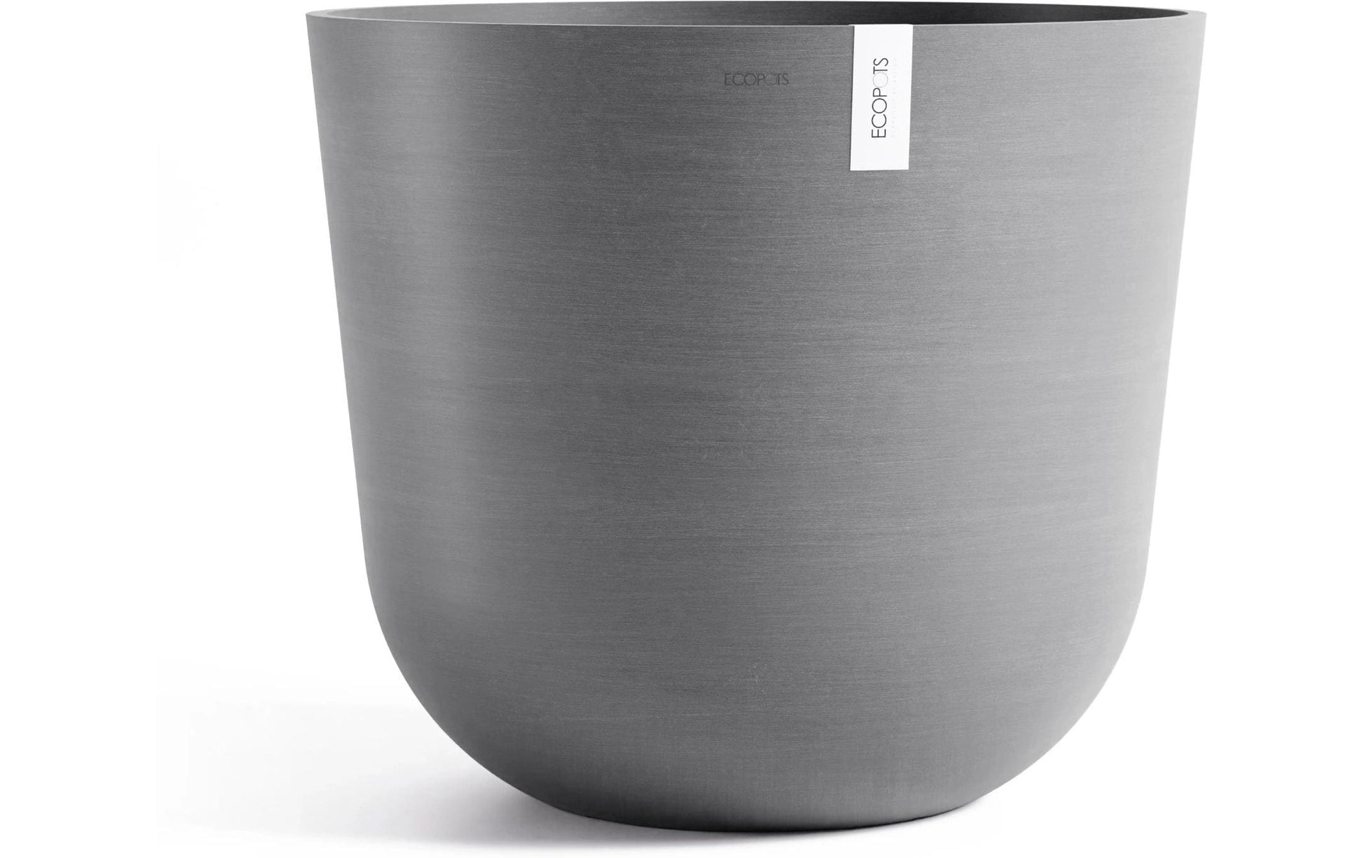 Ecopots Blumentopf – rund – 139'500 ml – Kunststoff, grau