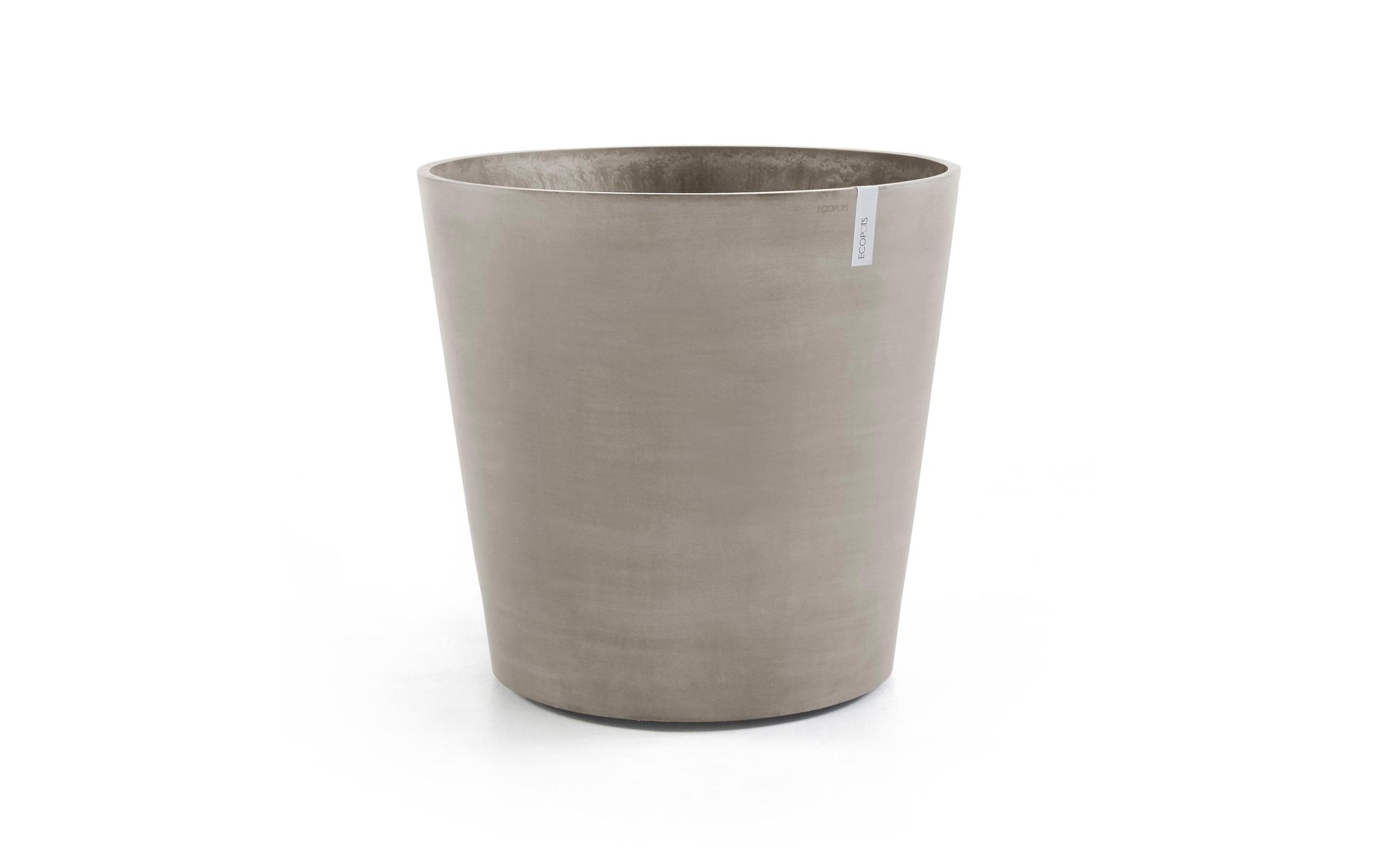 Ecopots Blumentopf – 100 l – Kunststoff, Taupe – mit integrierten Gummirollen