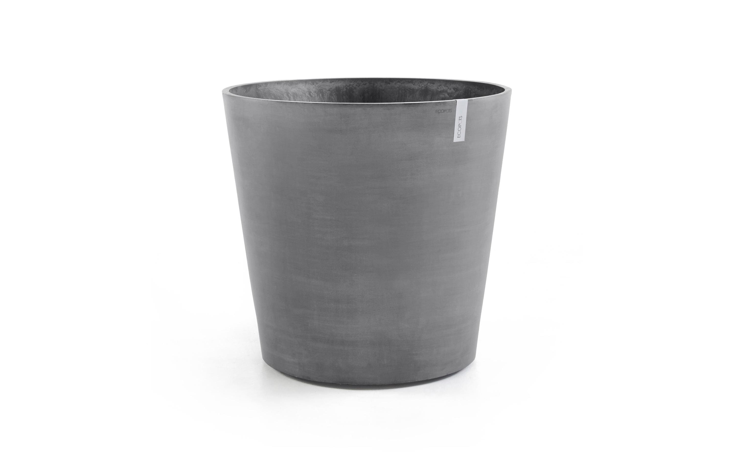 Ecopots Amsterdam Wheels Blumentopf – 100000 ml – Recycling-Kunststoff, Grau
