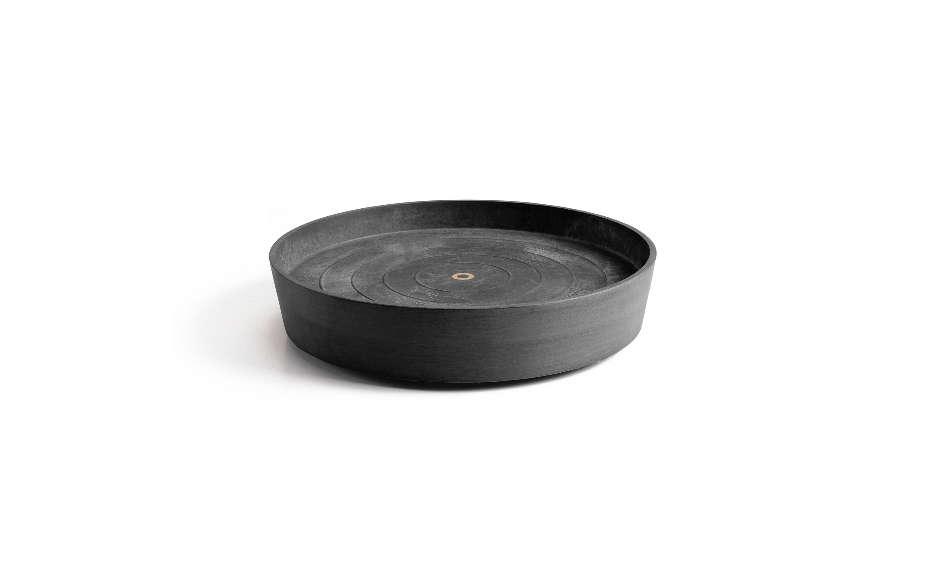 Ecopots Pflanzentopf-Untersetzer – mit Rollen – Kunststoff, Schwarz