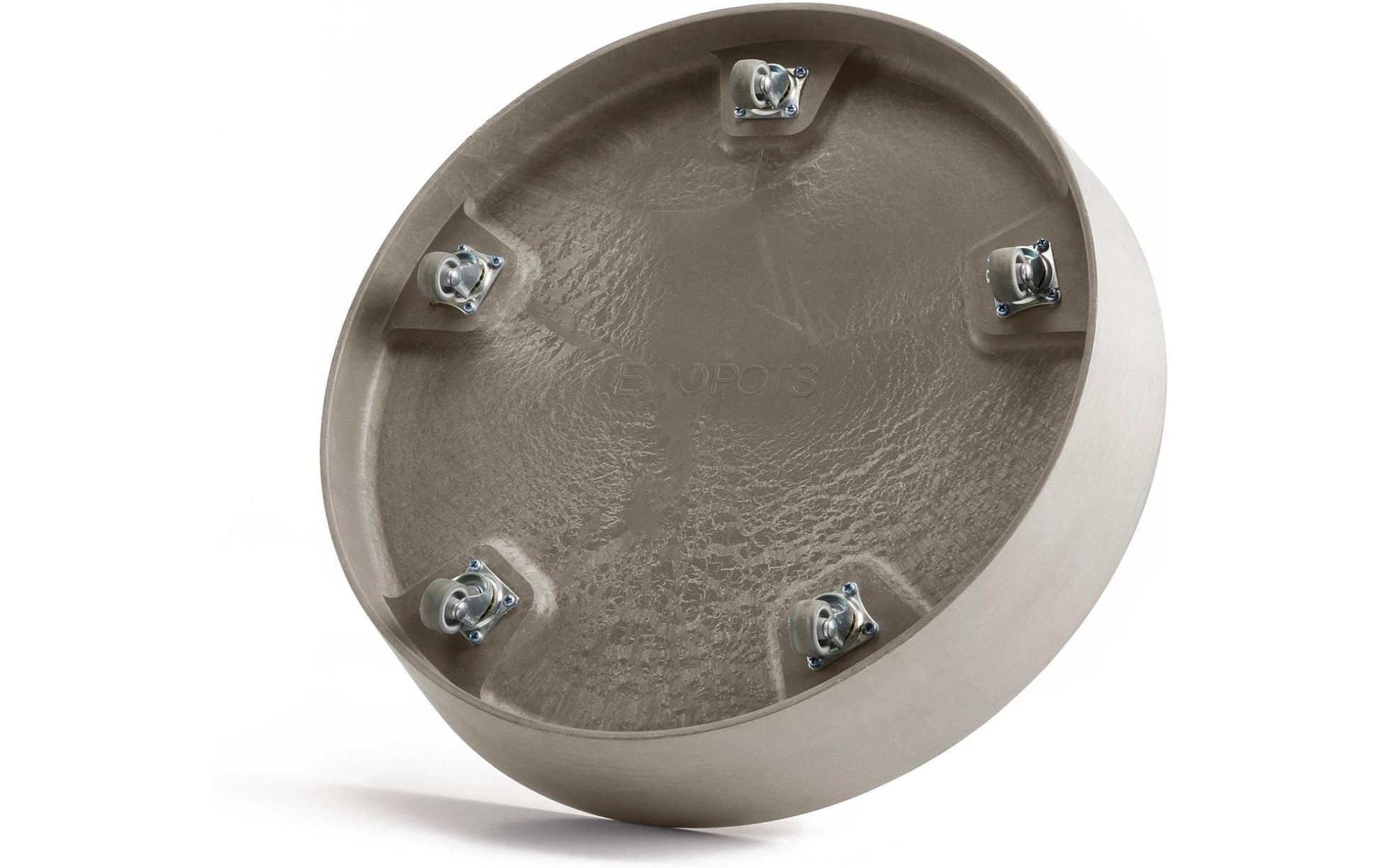 Ecopots Untersetzer – mit Rollen – Kunststoff, taupe