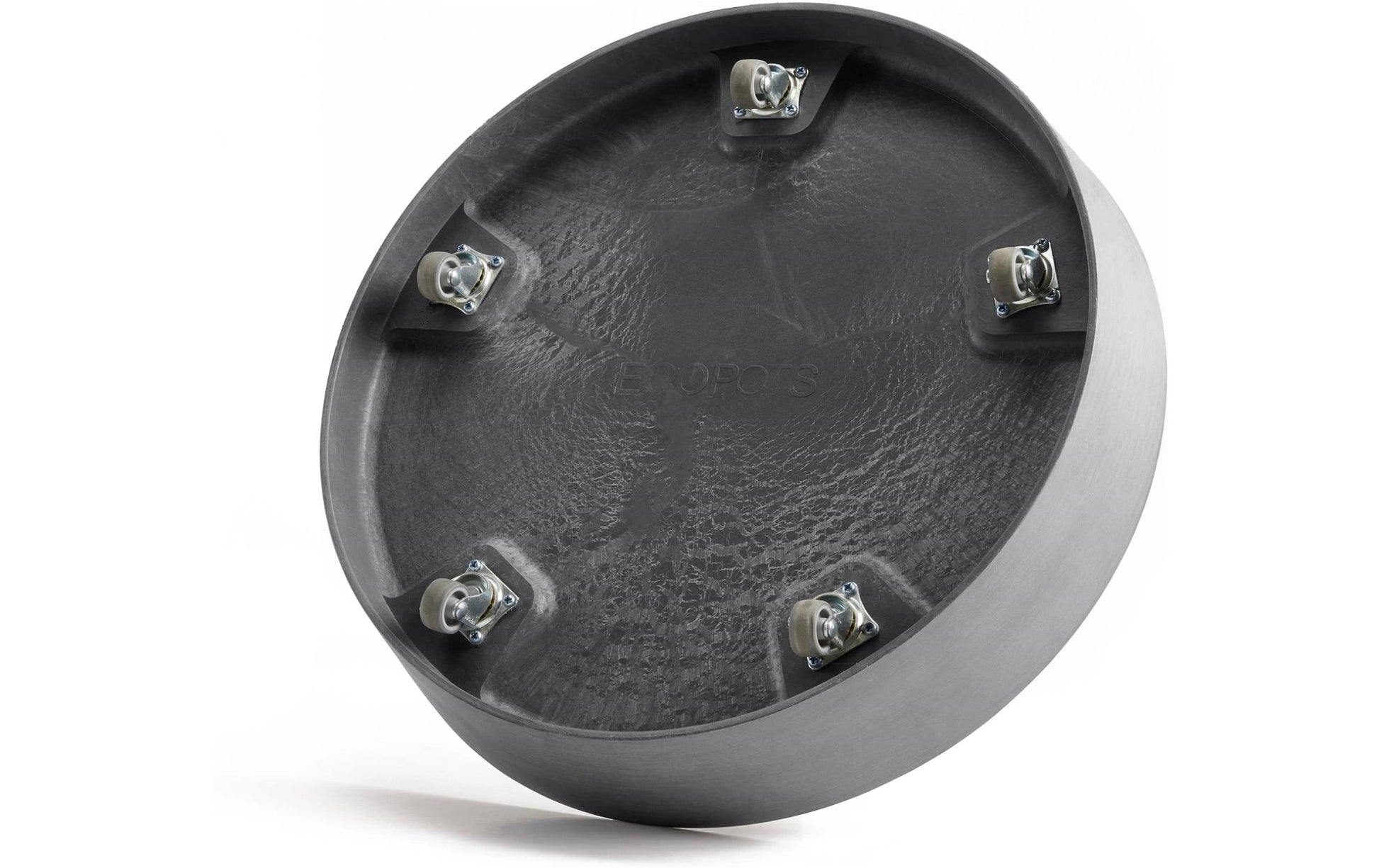 Ecopots Untersetzer – mit Rollen – Kunststoff, Grau