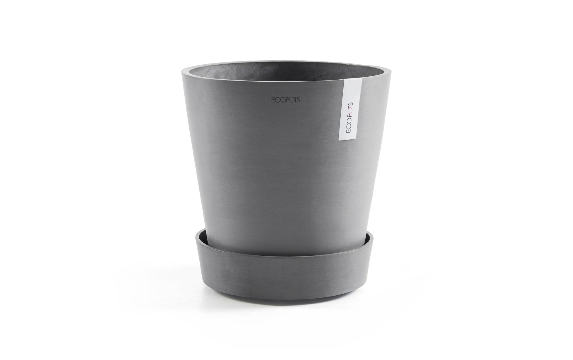 Ecopots Pflanzentopf-Untersetzer – mit Rollen – Kunststoff, Grau