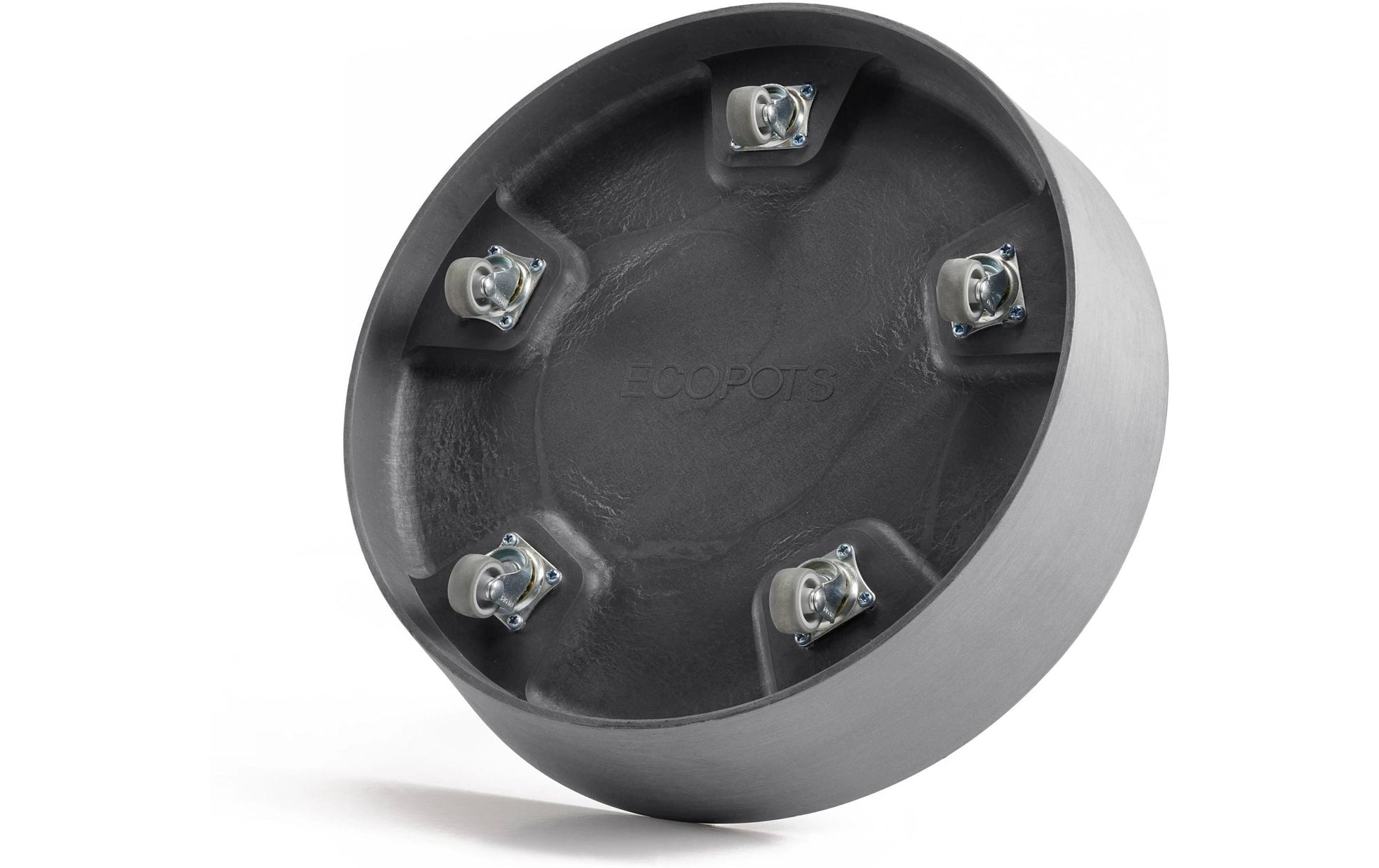 Ecopots Pflanzentopf-Untersetzer – mit Rollen – Kunststoff, Grau