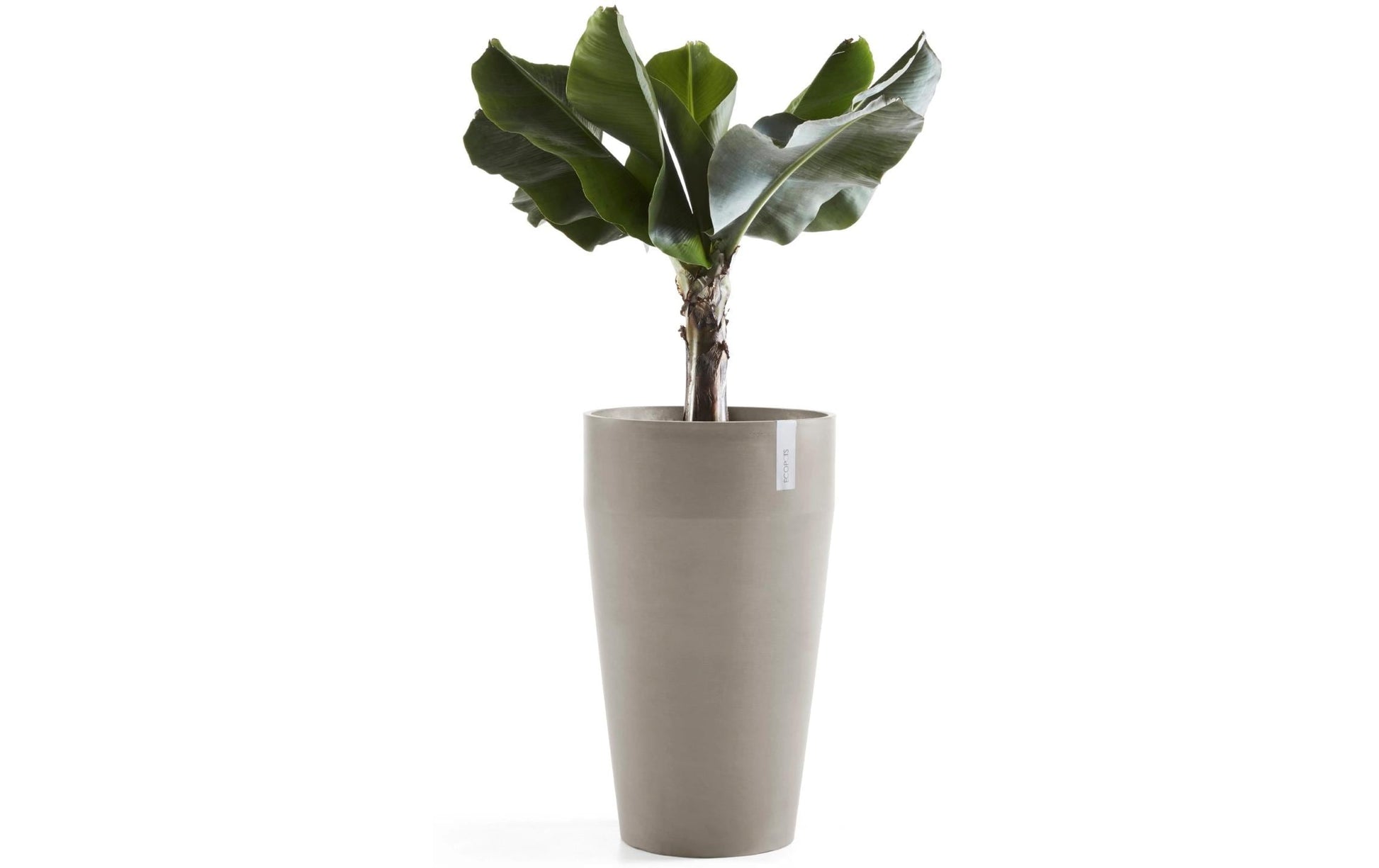 Ecopots Blumentopf – Ø 45 × 75 cm – Kunststoff, taupe