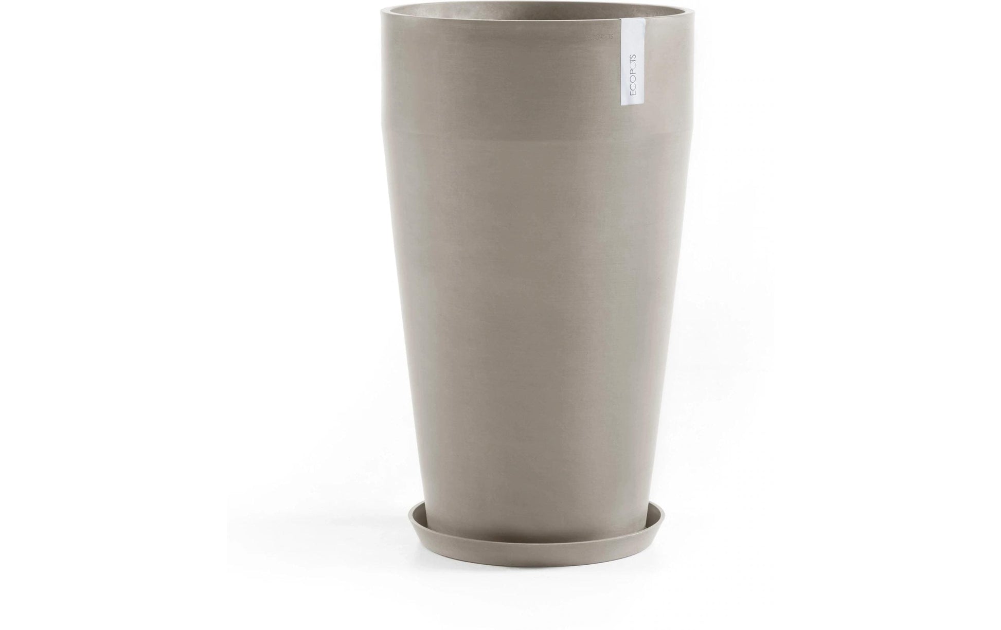 Ecopots Blumentopf – Ø 45 × 75 cm – Kunststoff, taupe