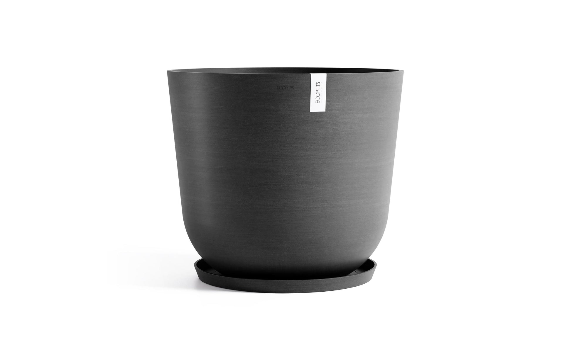 Ecopots Oslo Blumentopf – 139'500 ml – Recycling-Kunststoff, Dunkelgrau