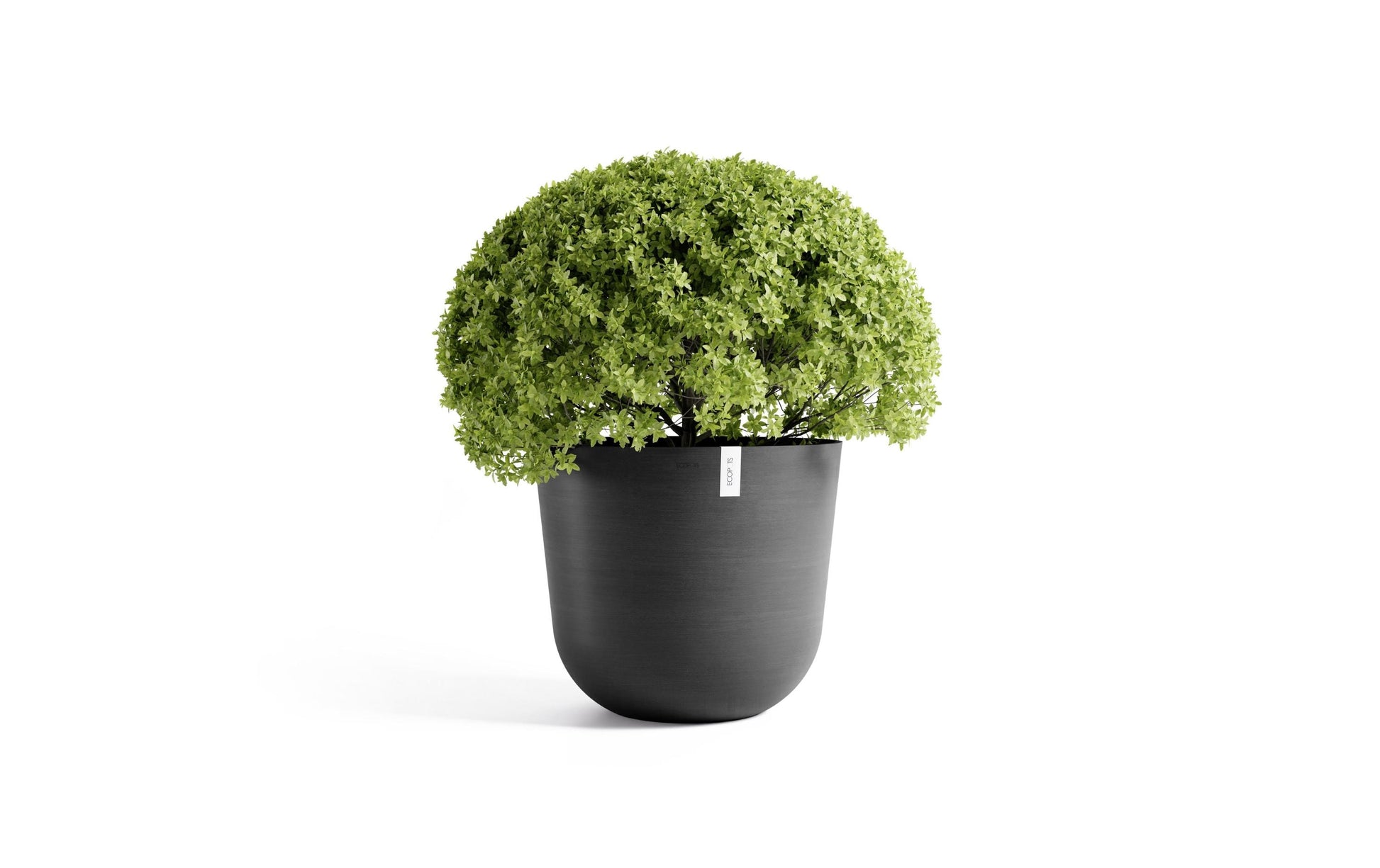 Ecopots Oslo Blumentopf – 139'500 ml – Recycling-Kunststoff, Dunkelgrau