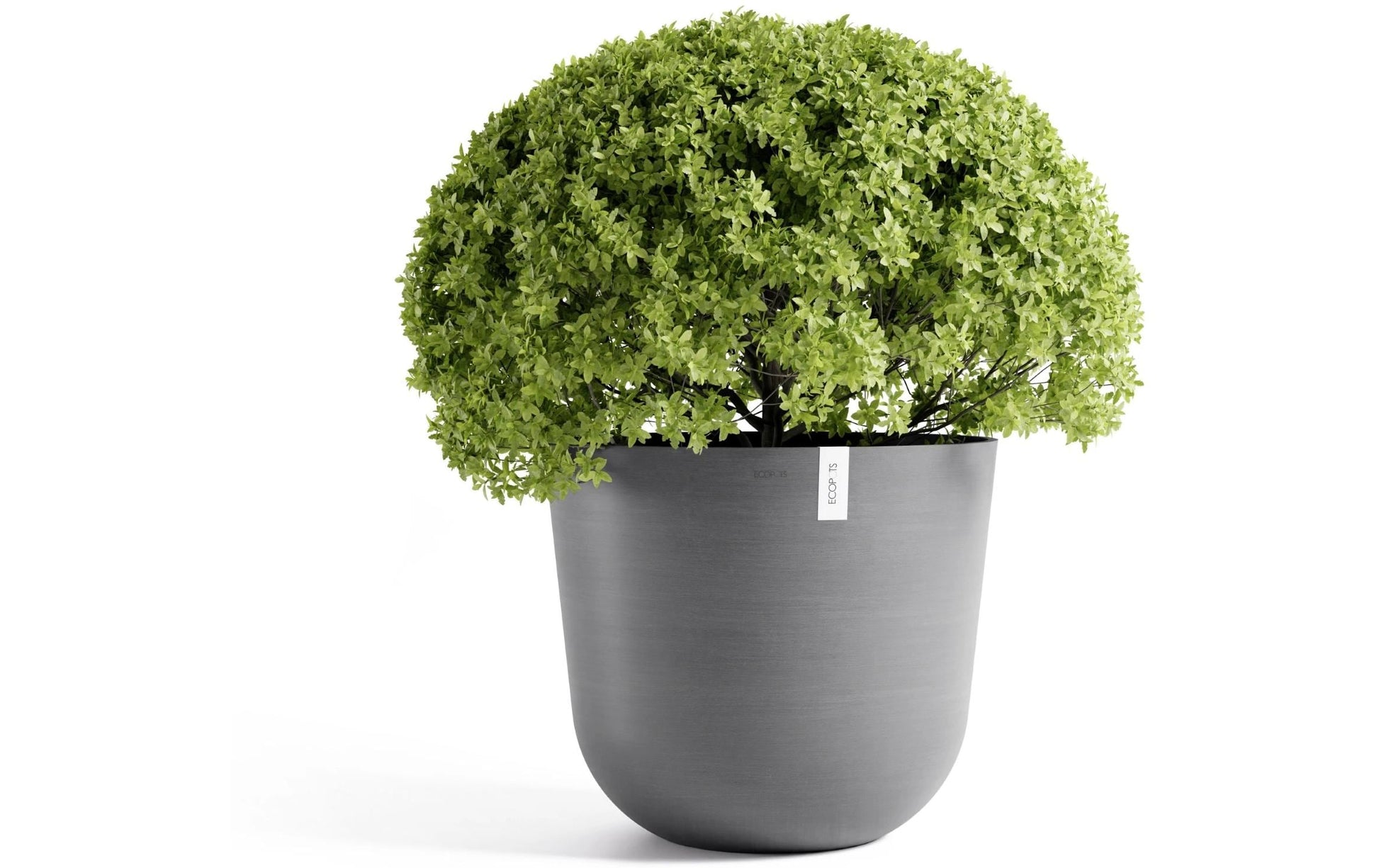 Ecopots Blumentopf – rund – 139'500 ml – Kunststoff, grau