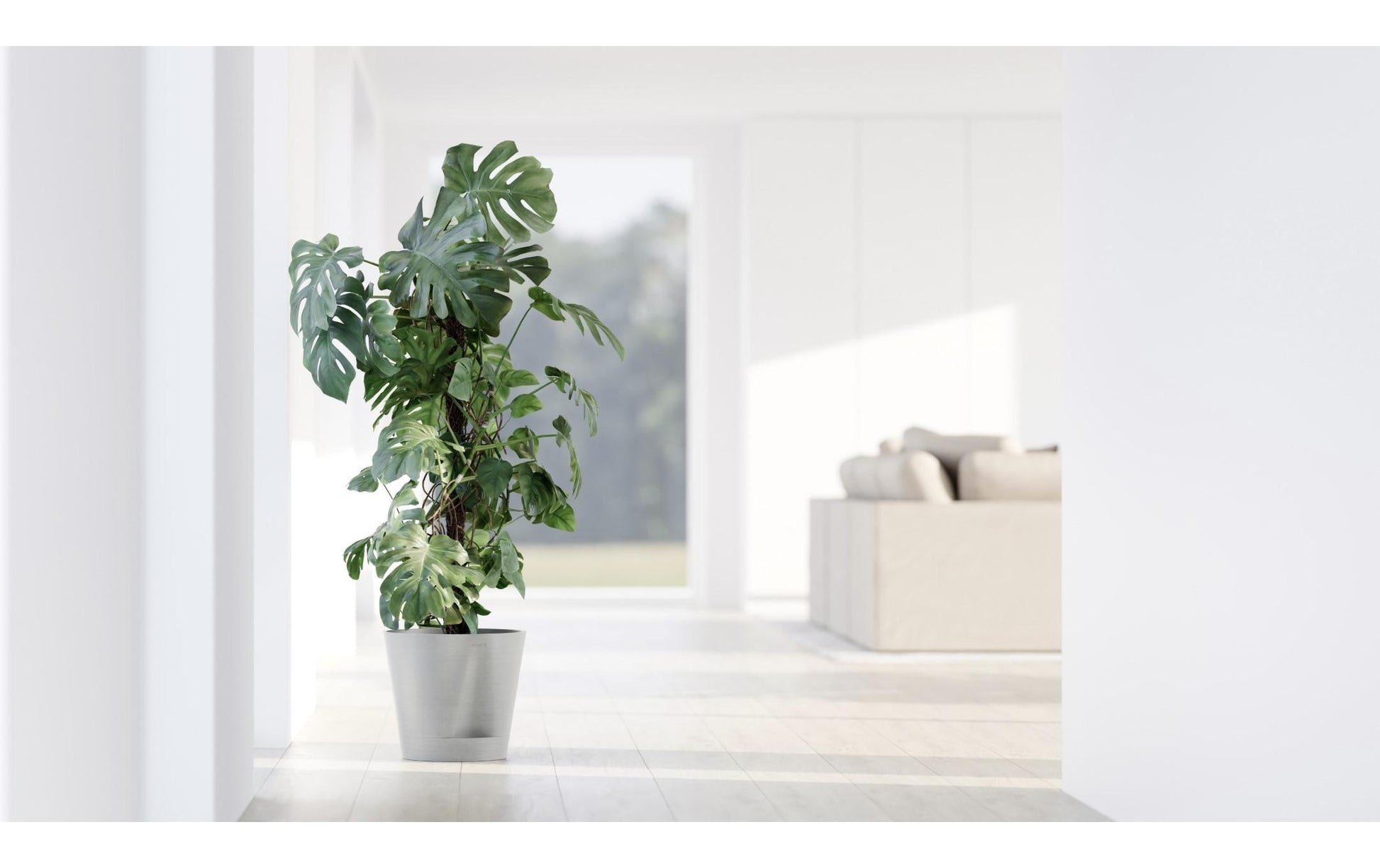 Ecopots Blumentopf – 50 l – Recycling-Kunststoff, Grau