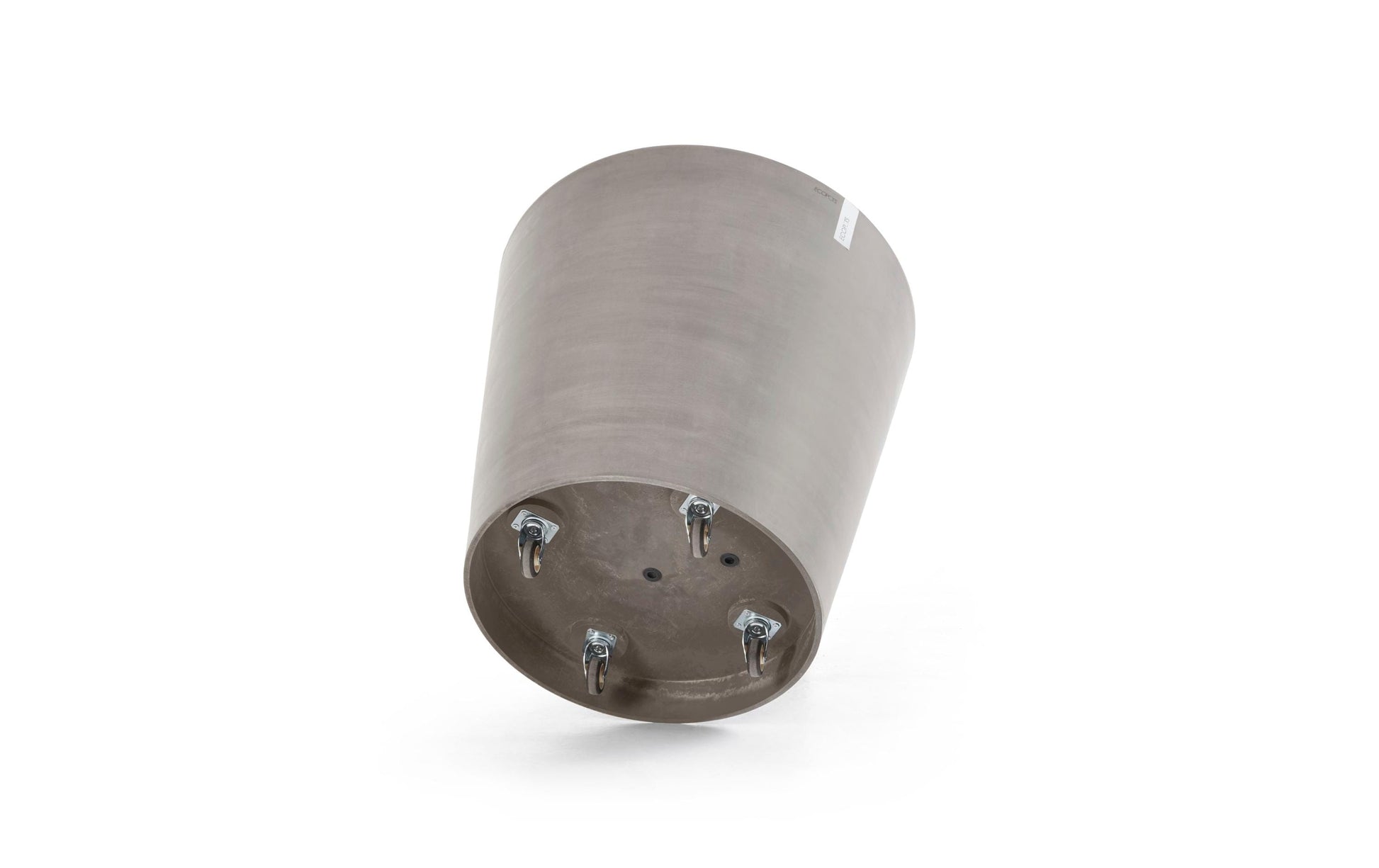 Ecopots Blumentopf – 100 l – Kunststoff, Taupe – mit integrierten Gummirollen