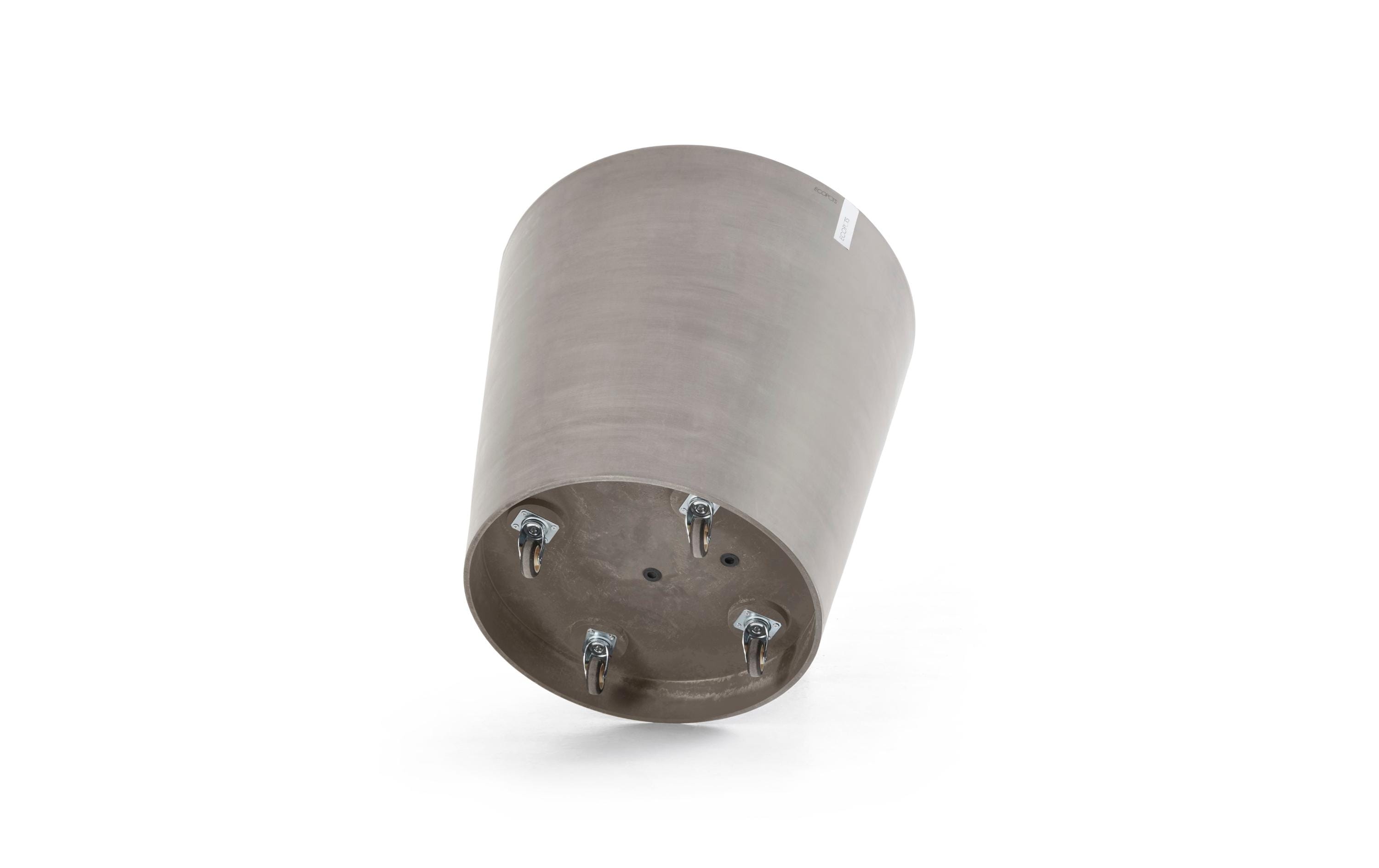 Ecopots Blumentopf – 100 l – Kunststoff, Taupe – mit integrierten Gummirollen