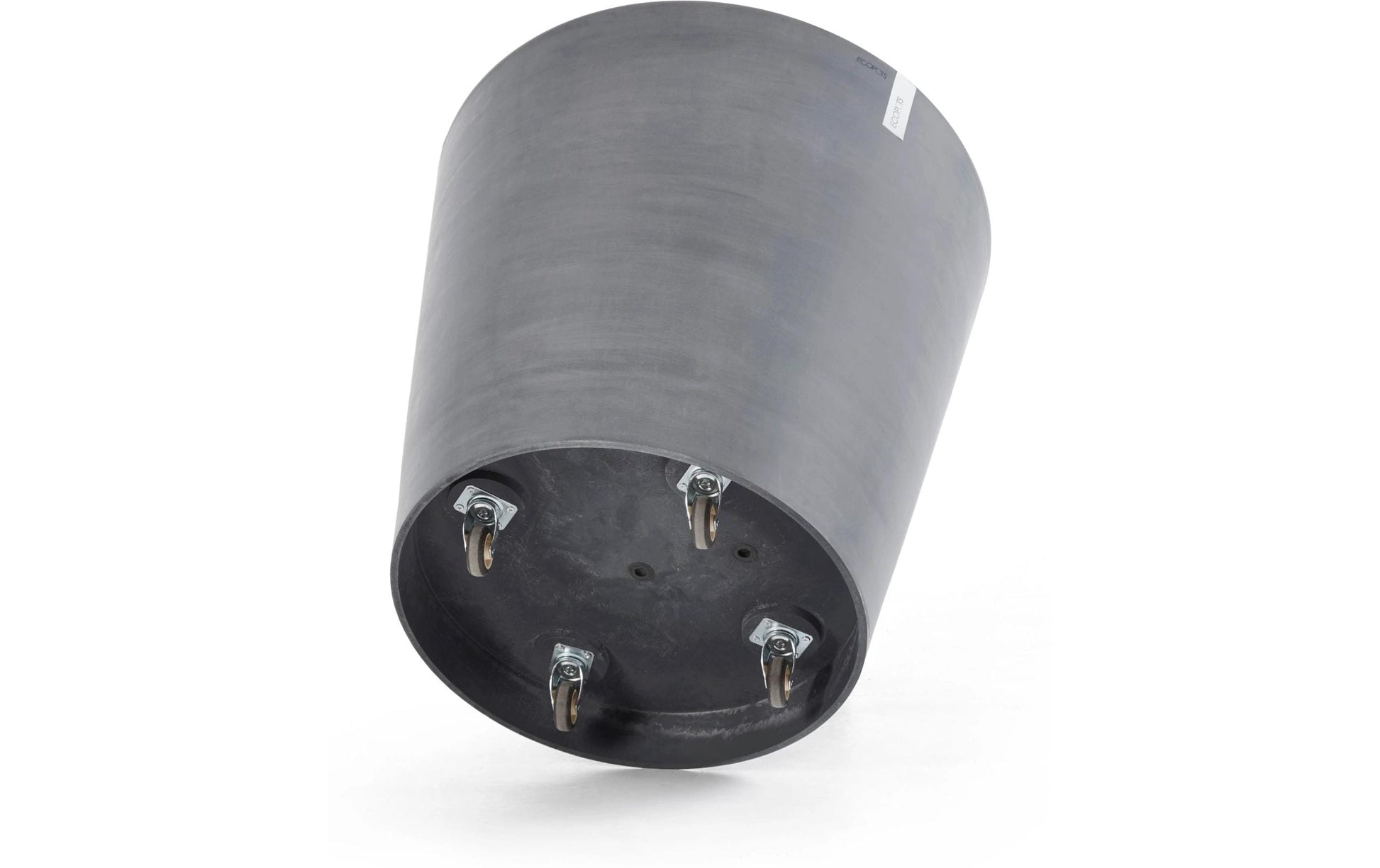 Ecopots Amsterdam Wheels Blumentopf – 100000 ml – Recycling-Kunststoff, Grau