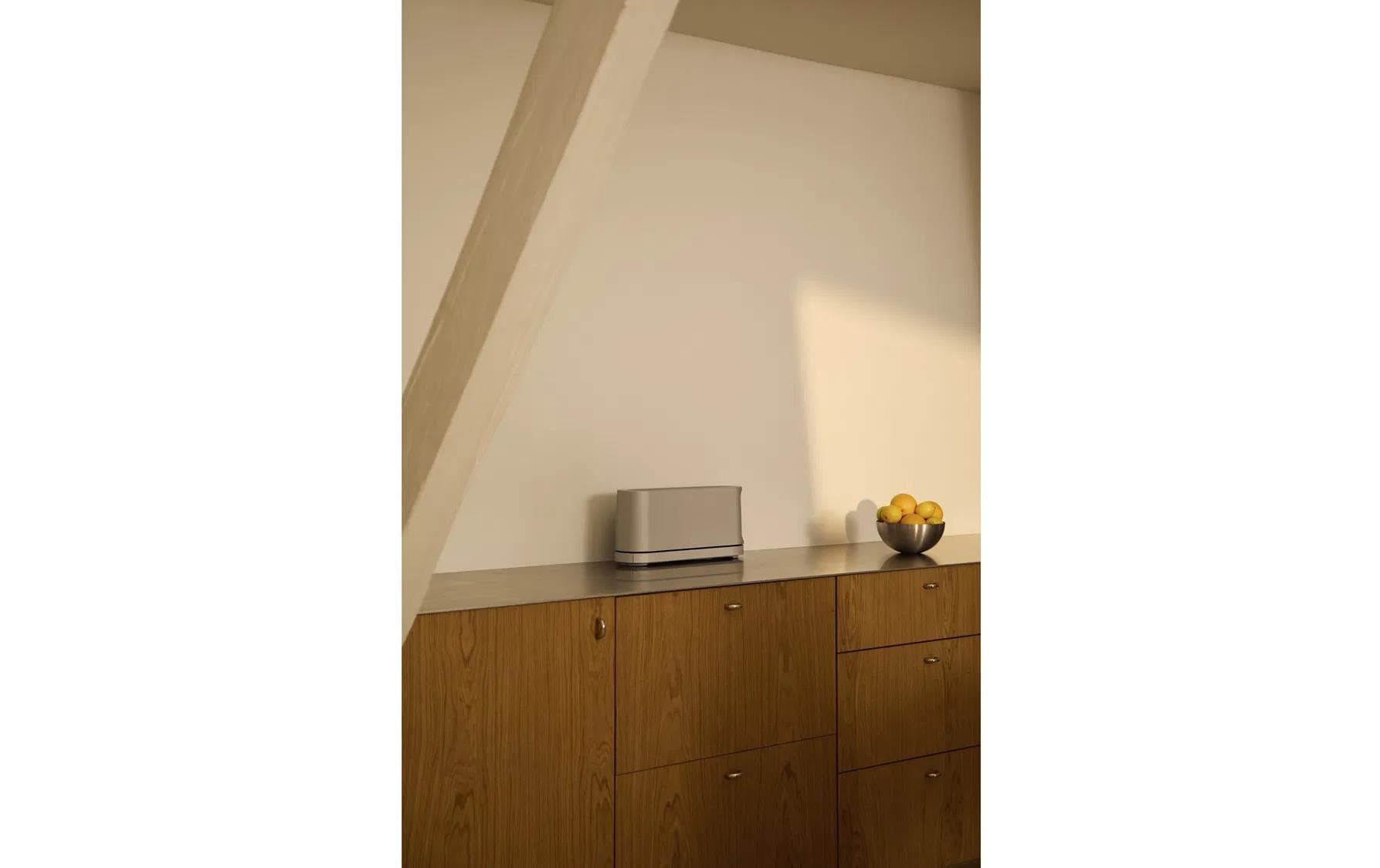 Jacob Jensen Toaster Langschlitz – Langschlitz, 1 Scheibe, 41 × 11 × 19,5 cm – Silber