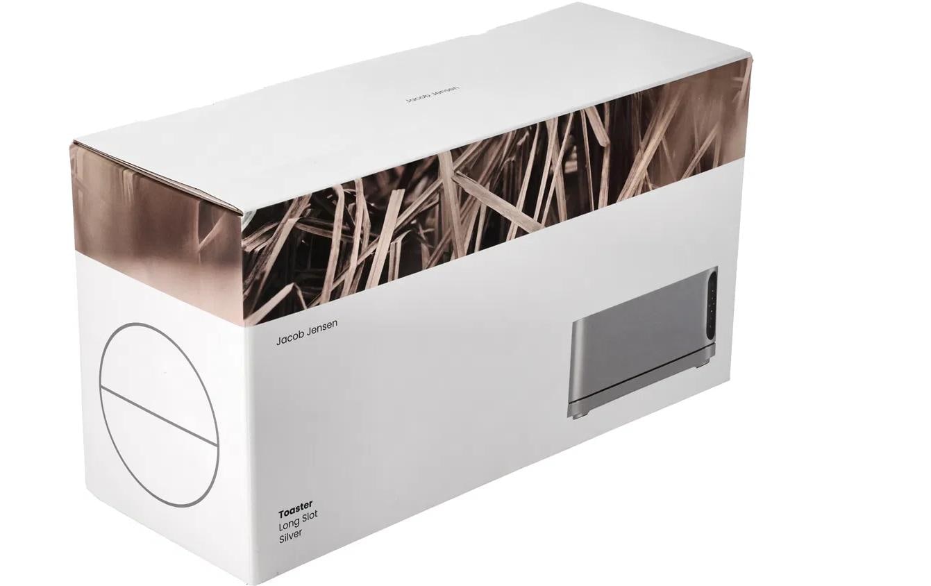Jacob Jensen Toaster Langschlitz – Langschlitz, 1 Scheibe, 41 × 11 × 19,5 cm – Silber