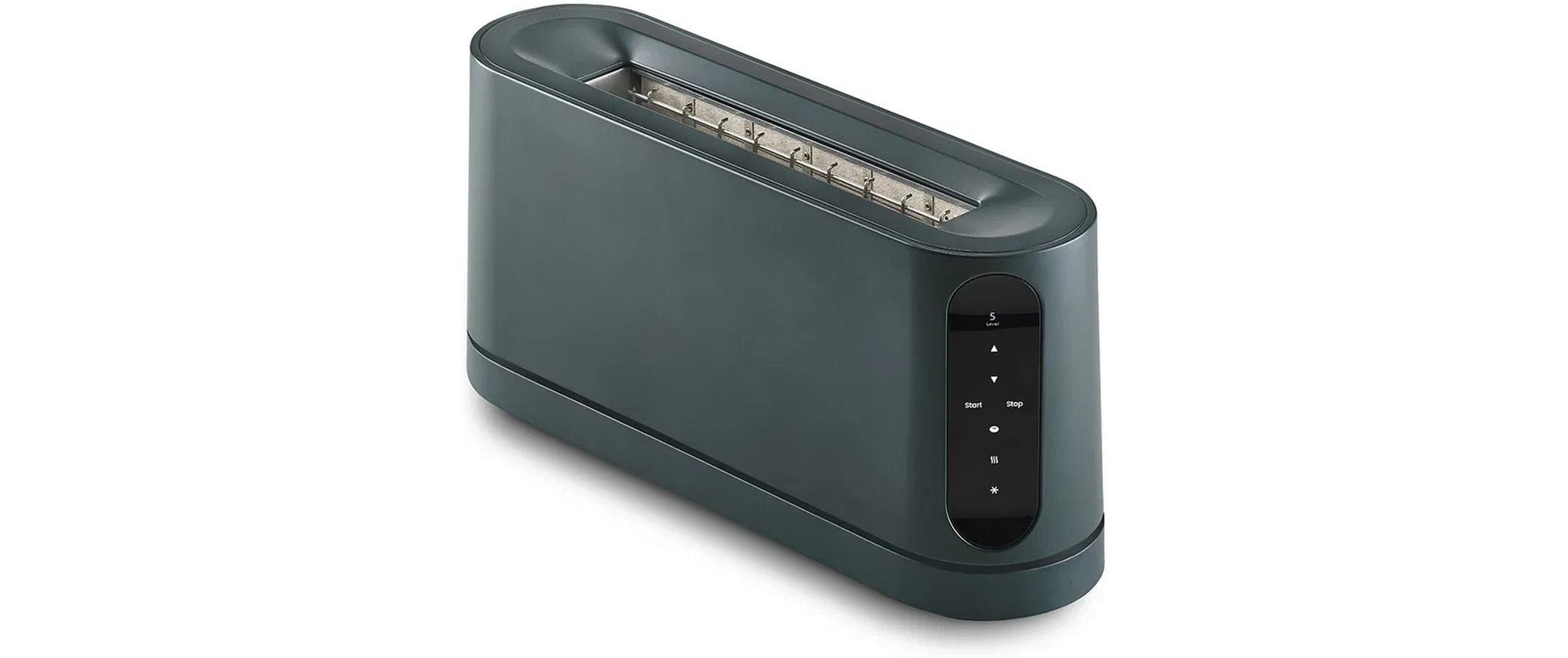 Jacob Jensen Toaster Langschlitz – 41 × 11 × 19,5 cm, Brötchenwärmer, 1 Toastscheibe – Grün/Edelstahl