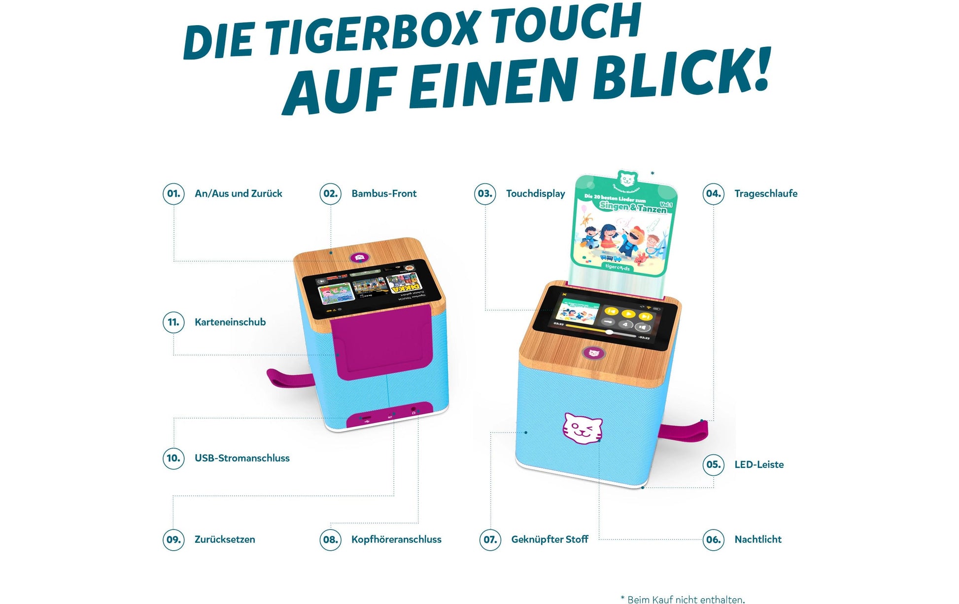 Tigermedia TOUCH PLUS – Abspielgerät – Hellblau