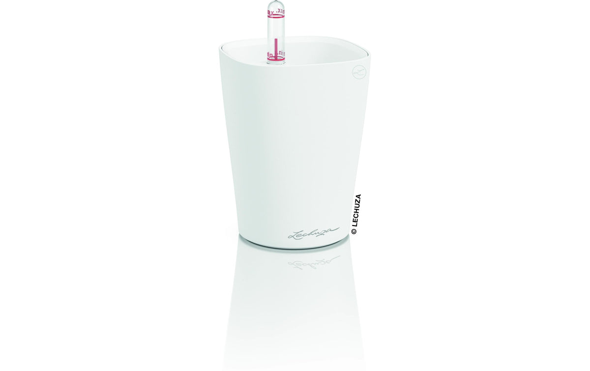 LECHUZA MINI DELTINI Pflanztopf – 500 ml – Kunststoff, weiss – Automatische Bewässerung