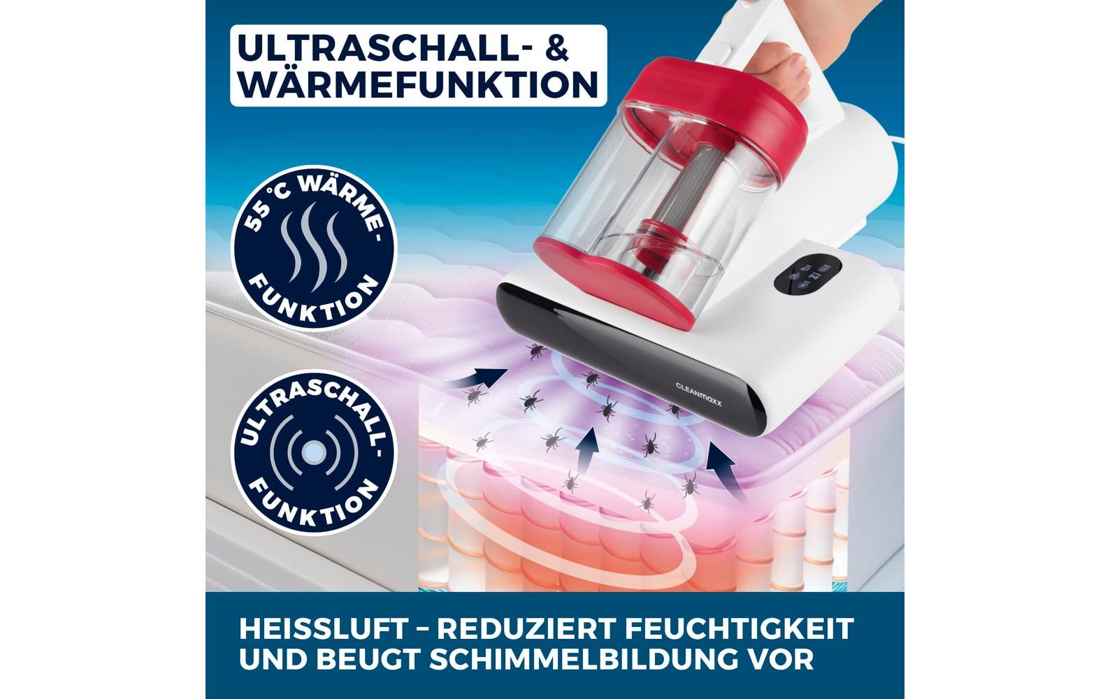 Cleanmaxx Milbensauger – 400 W, 0,5/0,5 l
