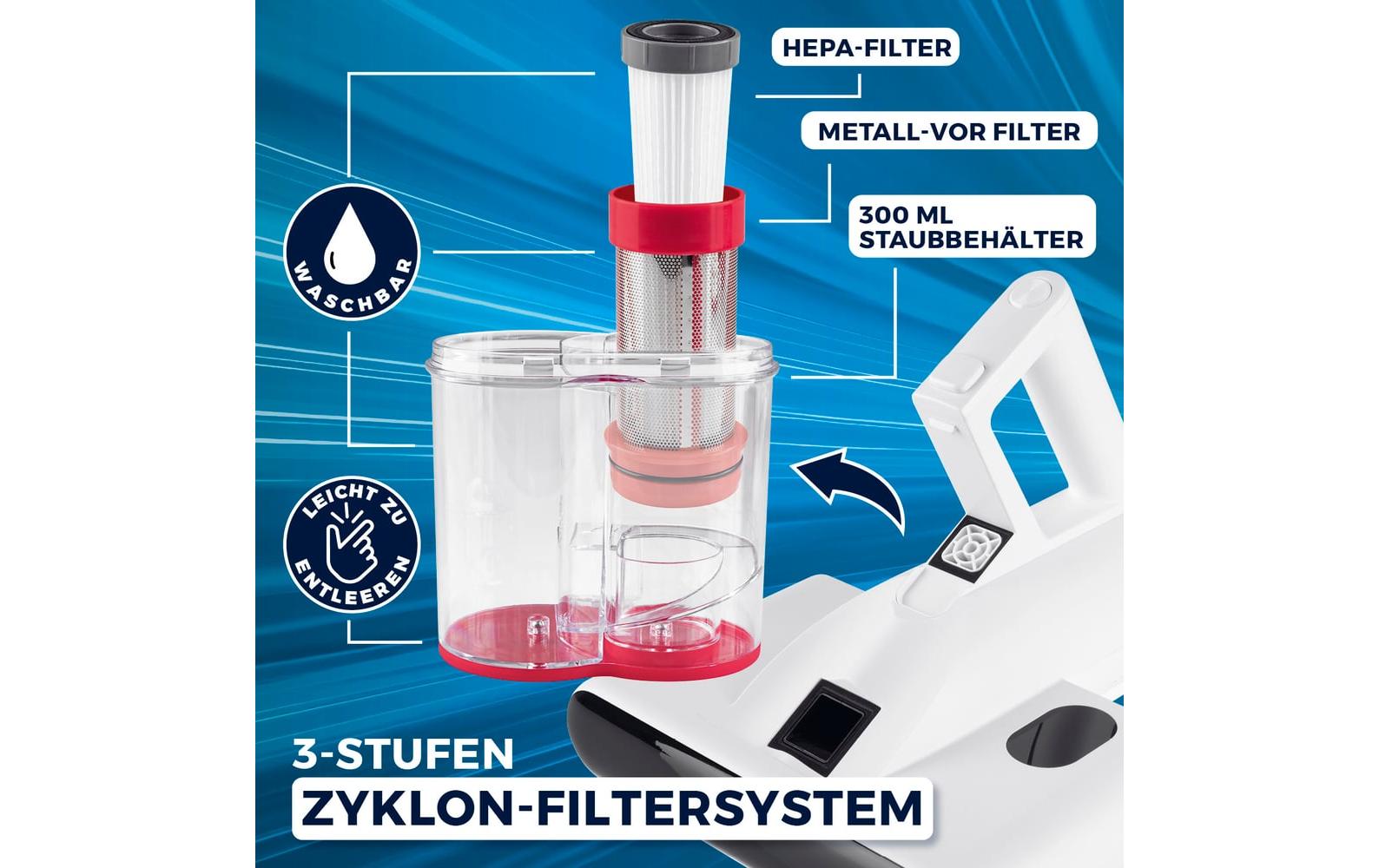 Cleanmaxx Milbensauger – 400 W, 0,5/0,5 l