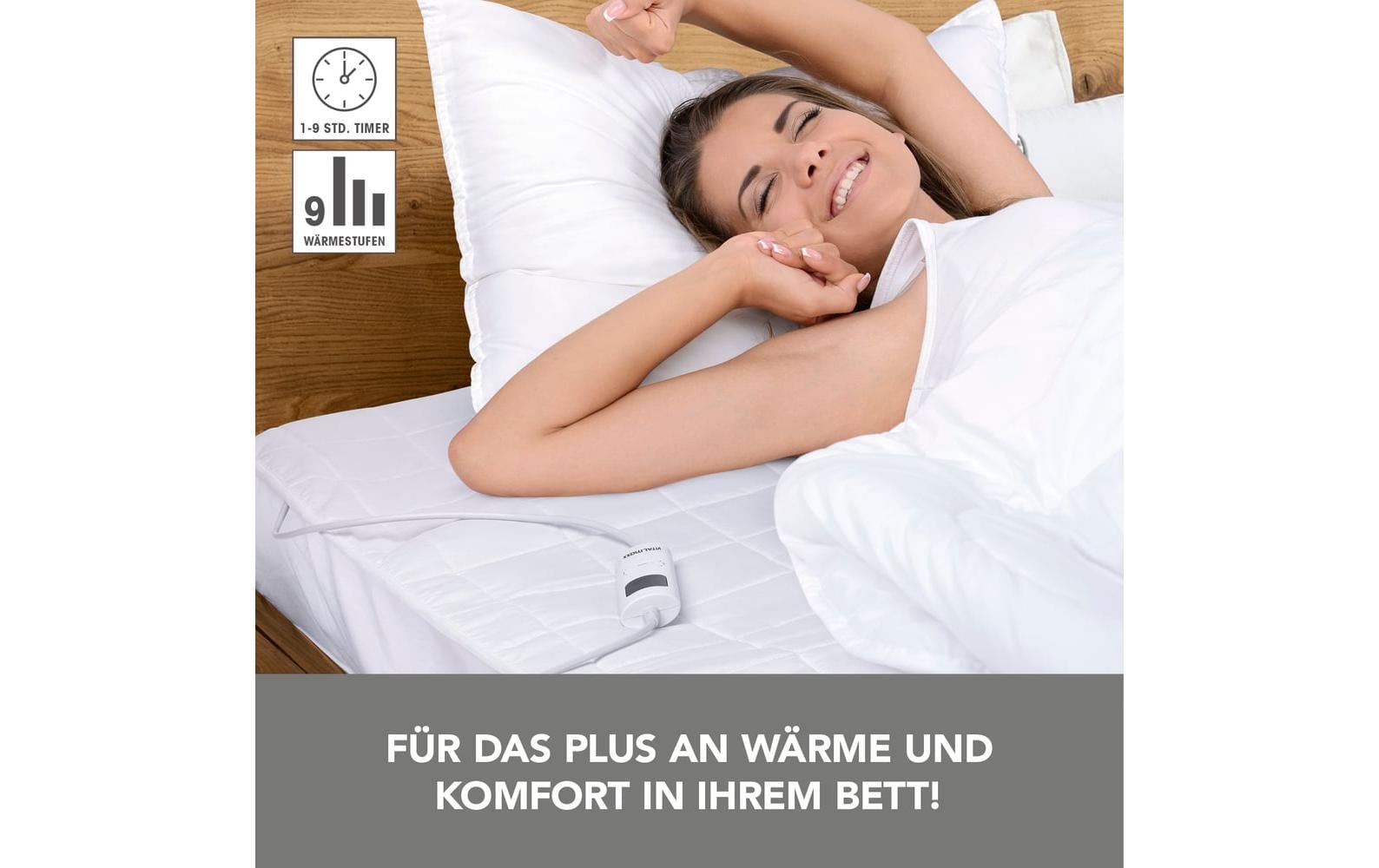 Vitalmaxx Wohndecke – Polyester, Weiss – 95 × 200 cm