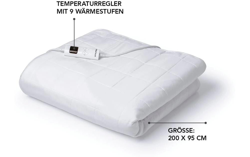 Vitalmaxx Wohndecke – Polyester, Weiss – 95 × 200 cm