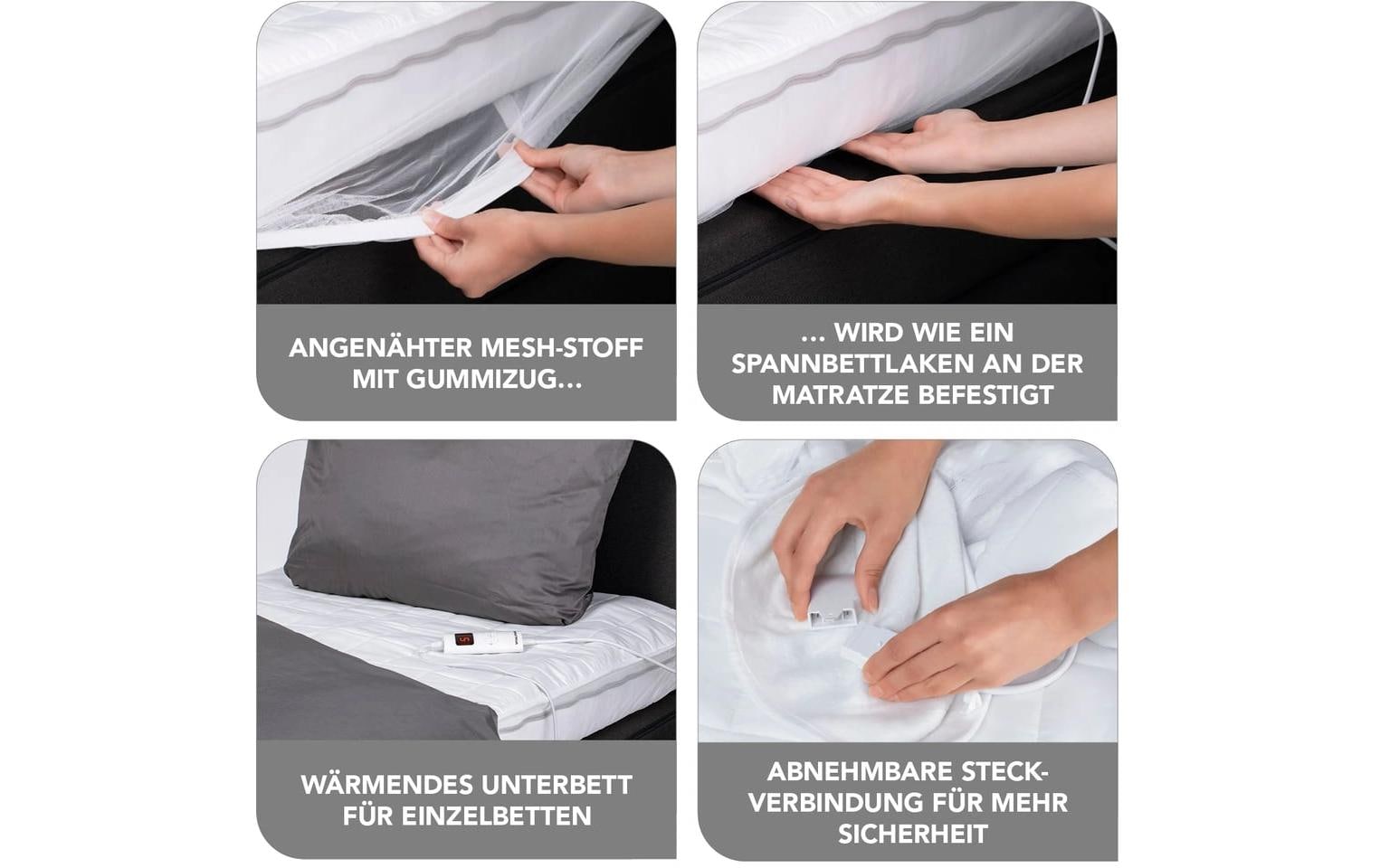Vitalmaxx Wohndecke – Polyester, Weiss – 95 × 200 cm