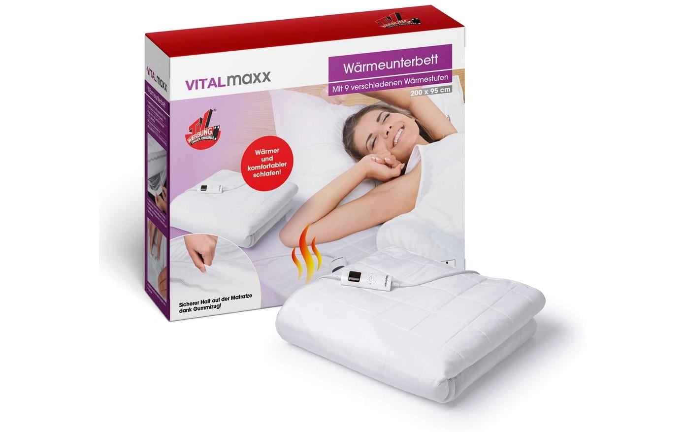 Vitalmaxx Wohndecke – Polyester, Weiss – 95 × 200 cm