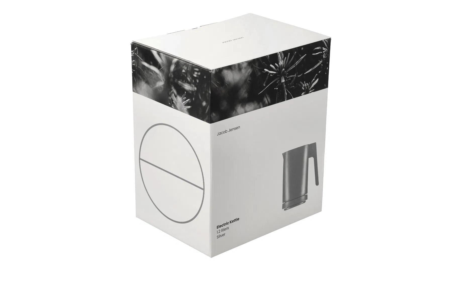 JACOB JENSEN Wasserkocher – 1,2 l, Aluminium, 2200 W, Silber
