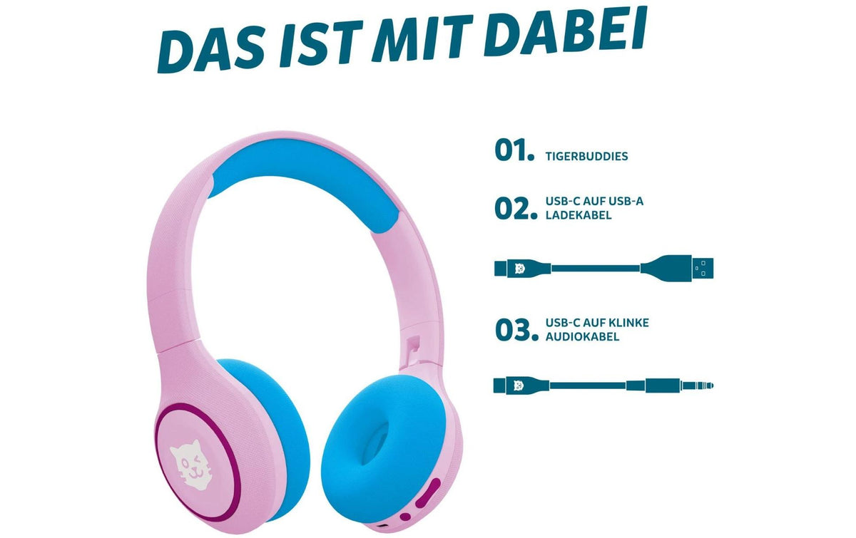 Tigermedia Fresh Candy Kinderkopfhörer – Rosa