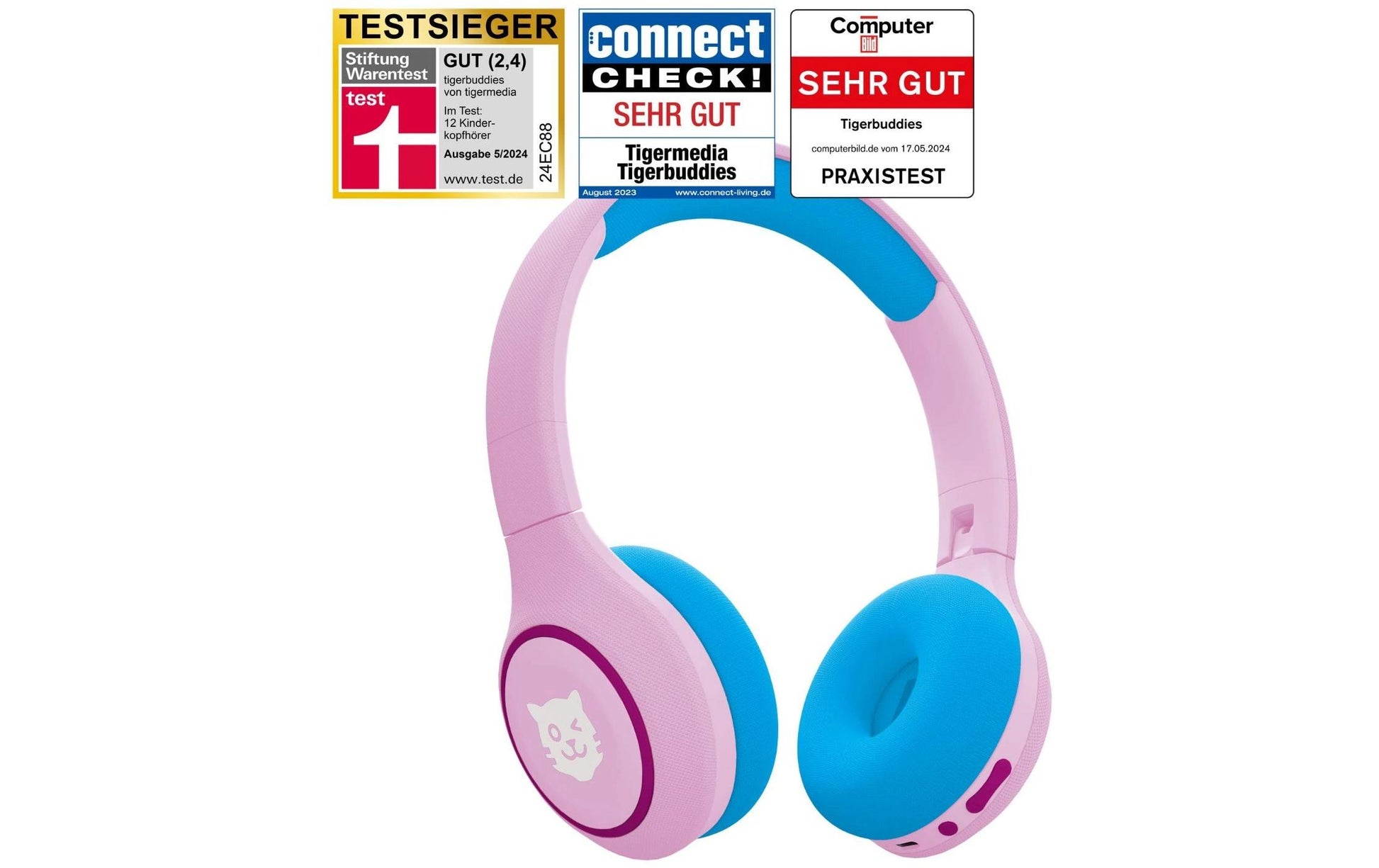 Tigermedia Fresh Candy Kinderkopfhörer – Rosa