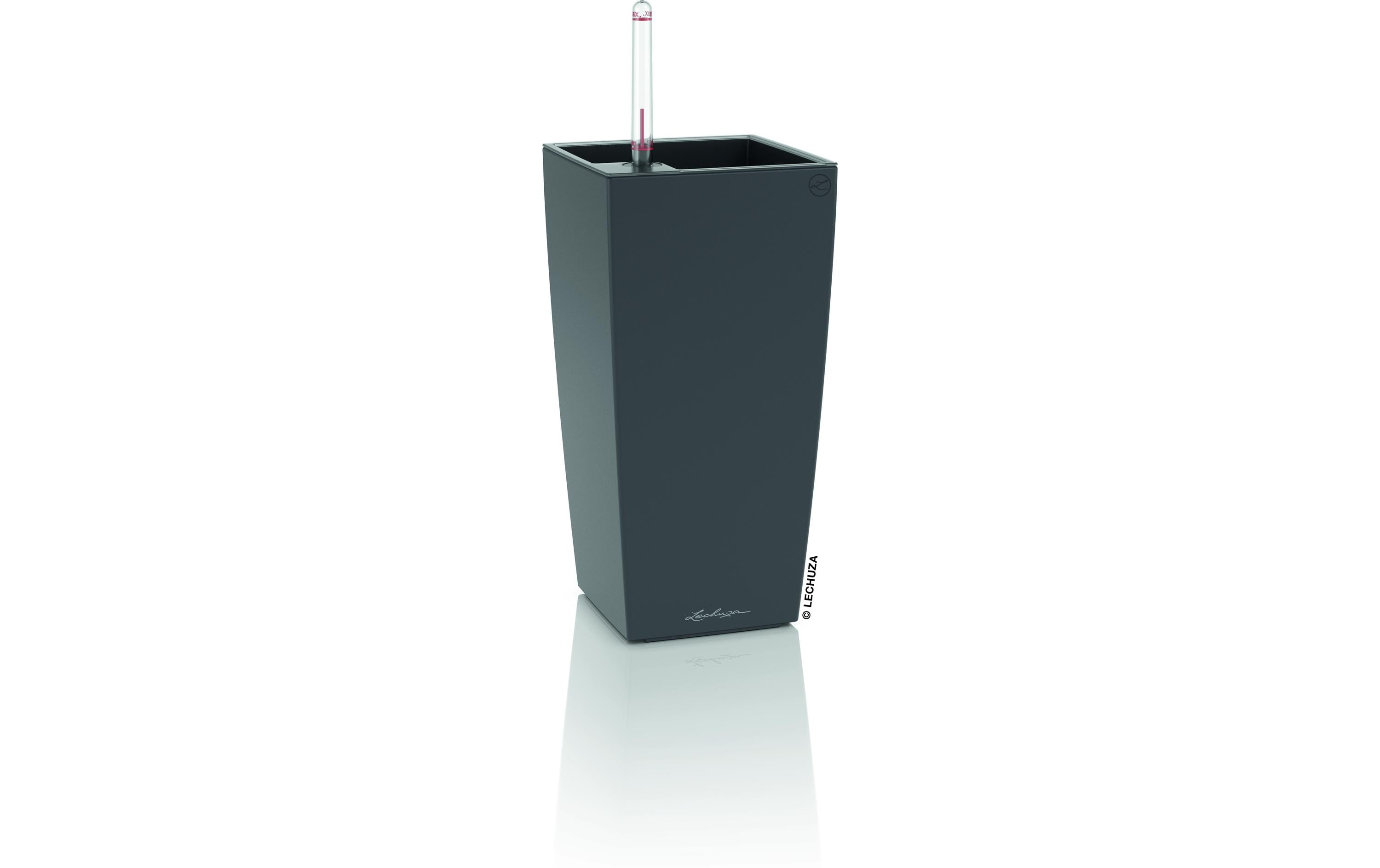 LECHUZA MAXI-CUBI Pflanzkübel – automatische Bewässerung, 1000 ml – Kunststoff, schwarz