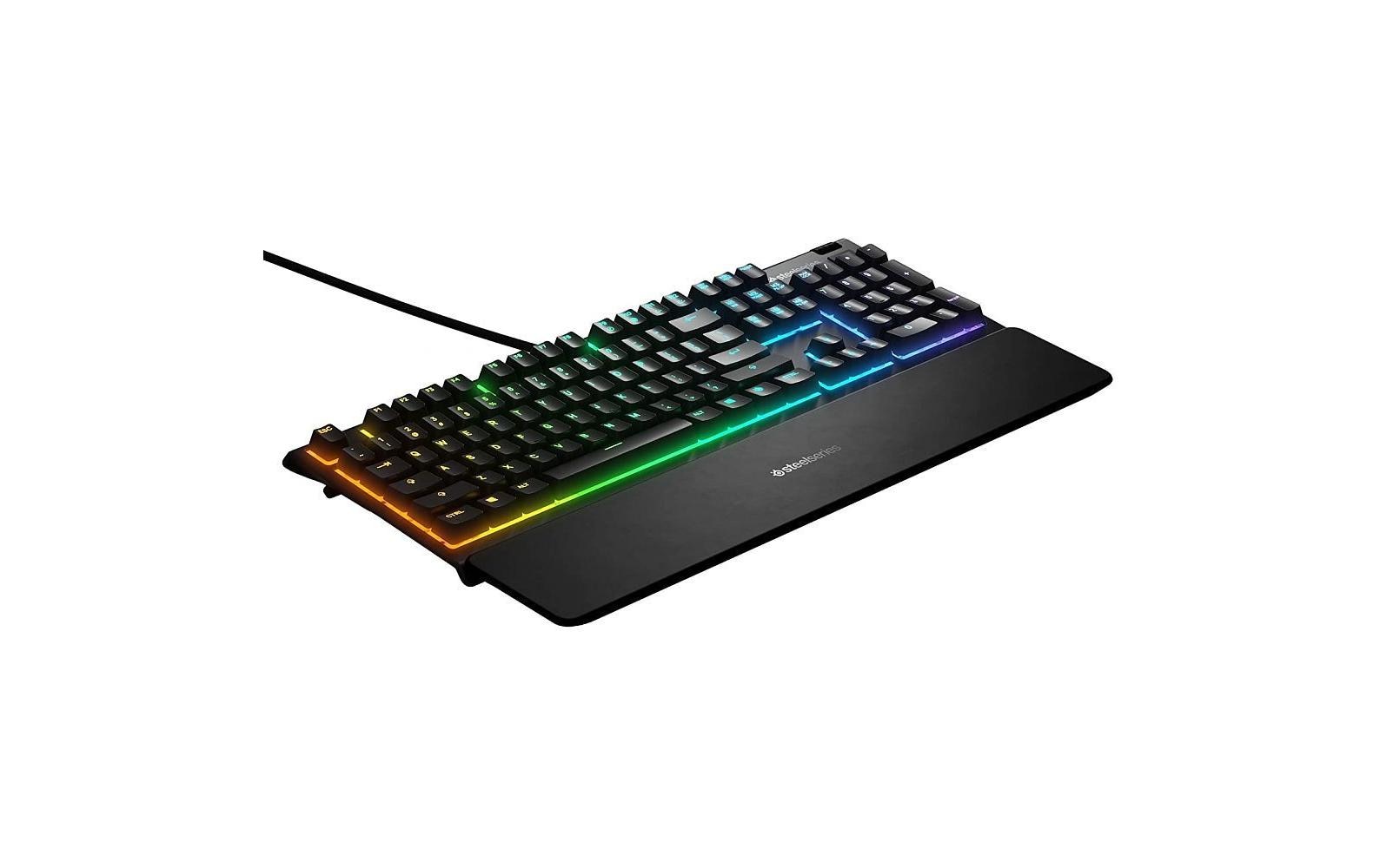 SteelSeries Apex 3 – Gaming-Tastatur – Mechanisch, RGB – Verkabelt, USB-A – QWERTZ (CH) – Schwarz