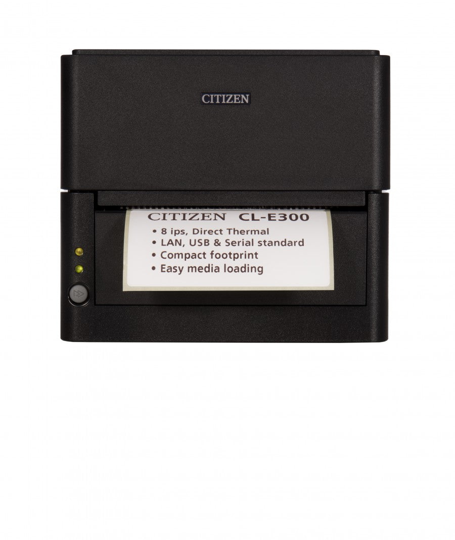Citizen CL-E303 – Etikettendrucker (Thermo), Auto-Cutter, USB, LAN, RS-232, 300 dpi
