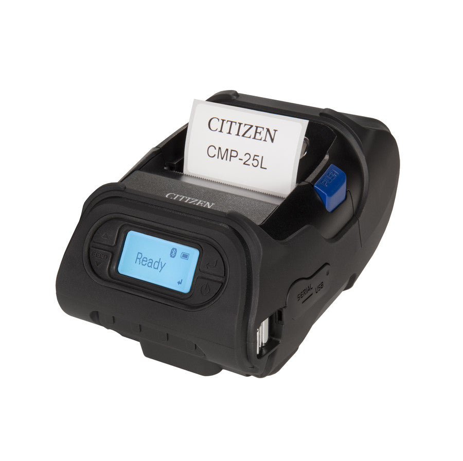Citizen CMP-25 – Etikettendrucker, Thermodirekt, ZPL-kompatibel, USB, Bluetooth, RS-232
