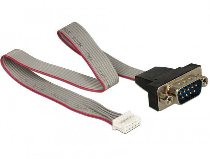 DeLOCK RS-232 Kabel DB-9 Stecker zu DB-9 Buchse, gedreht, 0,30 m