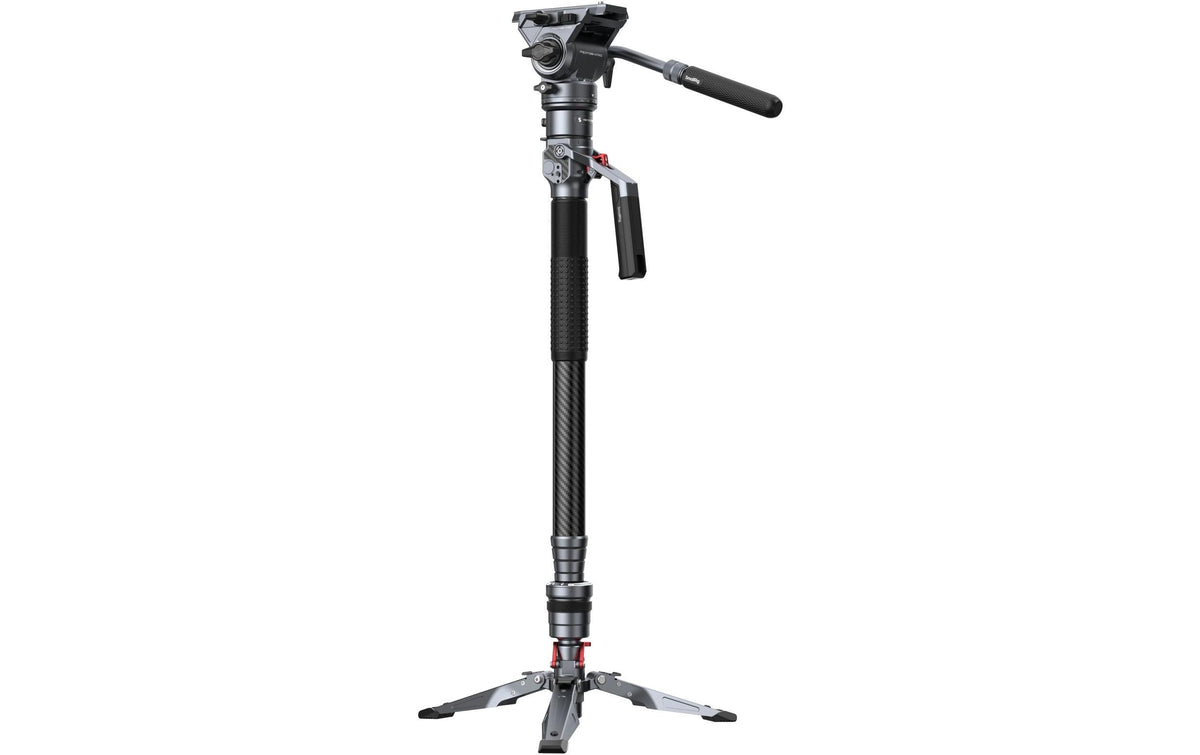 SmallRig 5565 Einbeinstativ – Carbon/Aluminium, 4 Sektionen, 76–175 cm – 15 kg Traglast – Schwarz
