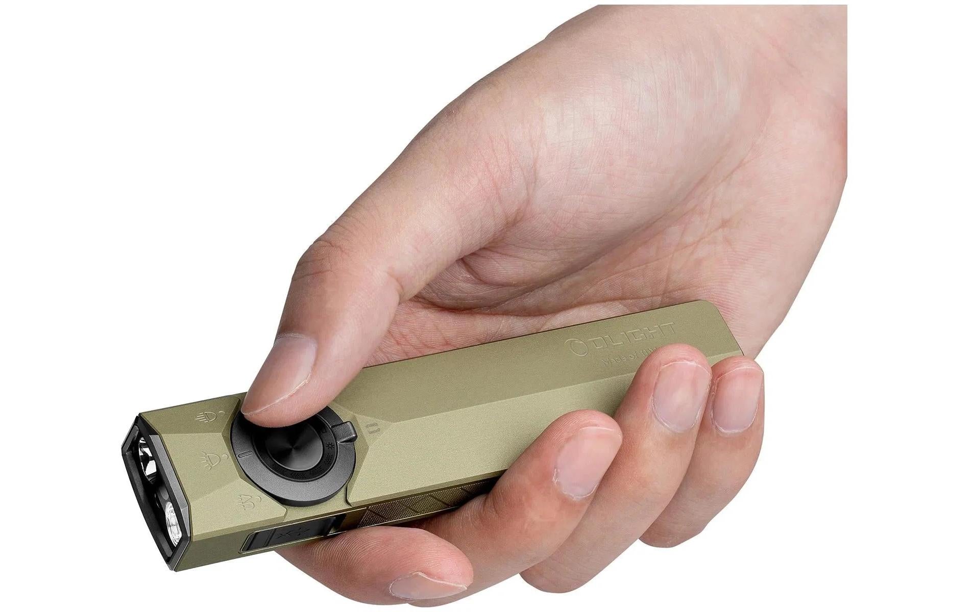 Olight Taschenlampe ArkPro Ultra Klasse 1 – 1700 lm, 205 m, IPX7, Akku 2000 mAh, 7 Stufen – Olivgrün