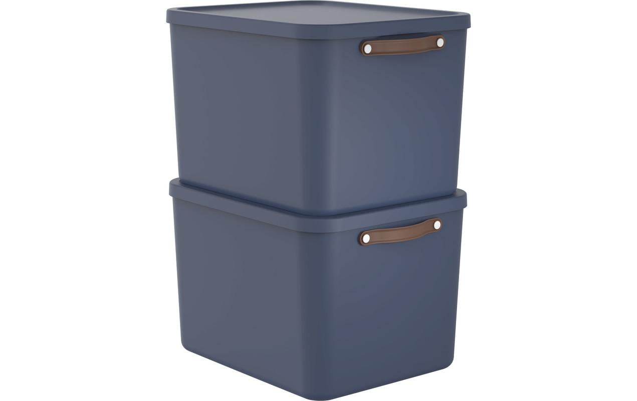 Rotho MALOJA Aufbewahrungsbox 55 l – Kunststoff – Blau – BPA-frei, Recycling-Kunststoff – 523 × 340 × 405 mm