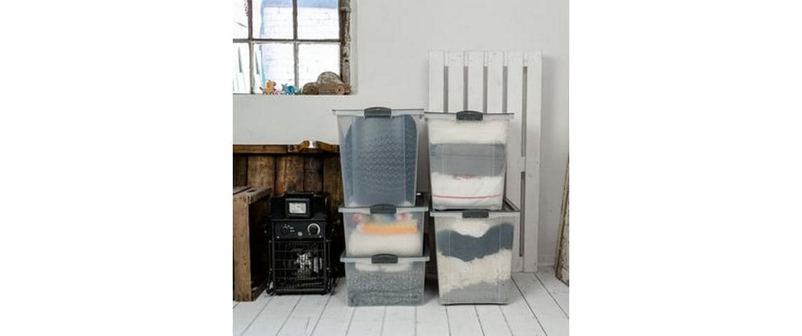 Rotho Aufbewahrungsbox 324 l – Kunststoff – Transparent – BPA-frei – 6-teiliges Set