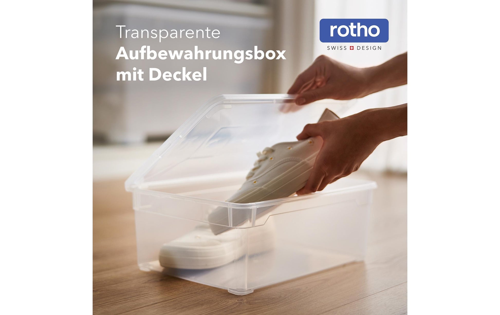 Rotho Clearbox Aufbewahrungsbox 10 l (Set 6 Stück) – Kunststoff (BPA-frei) – Blau – 360 × 140 × 260 mm