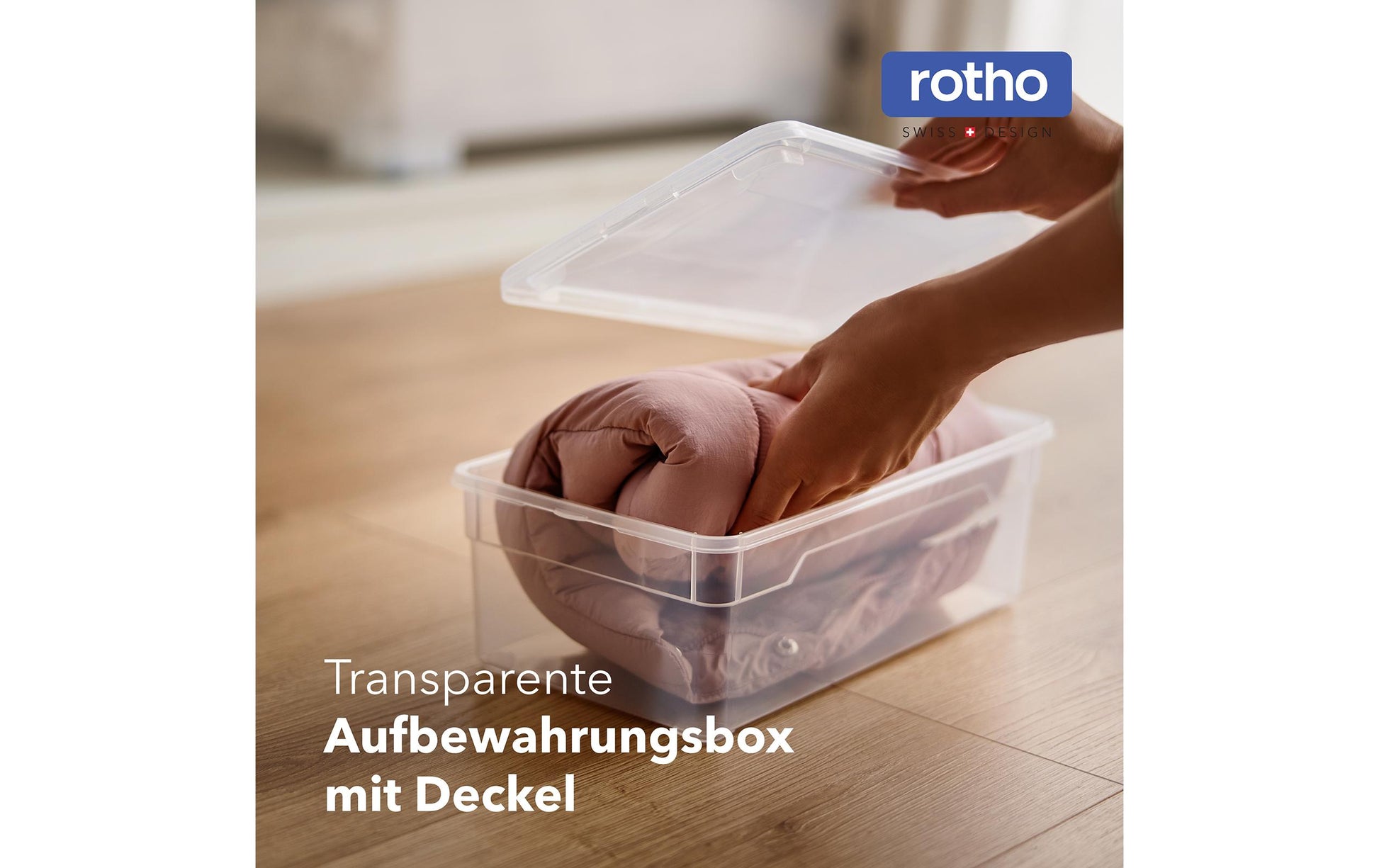 Rotho Aufbewahrungsbox 30 l – Kunststoff – Blau – BPA-frei – 190 × 335 × 110 mm