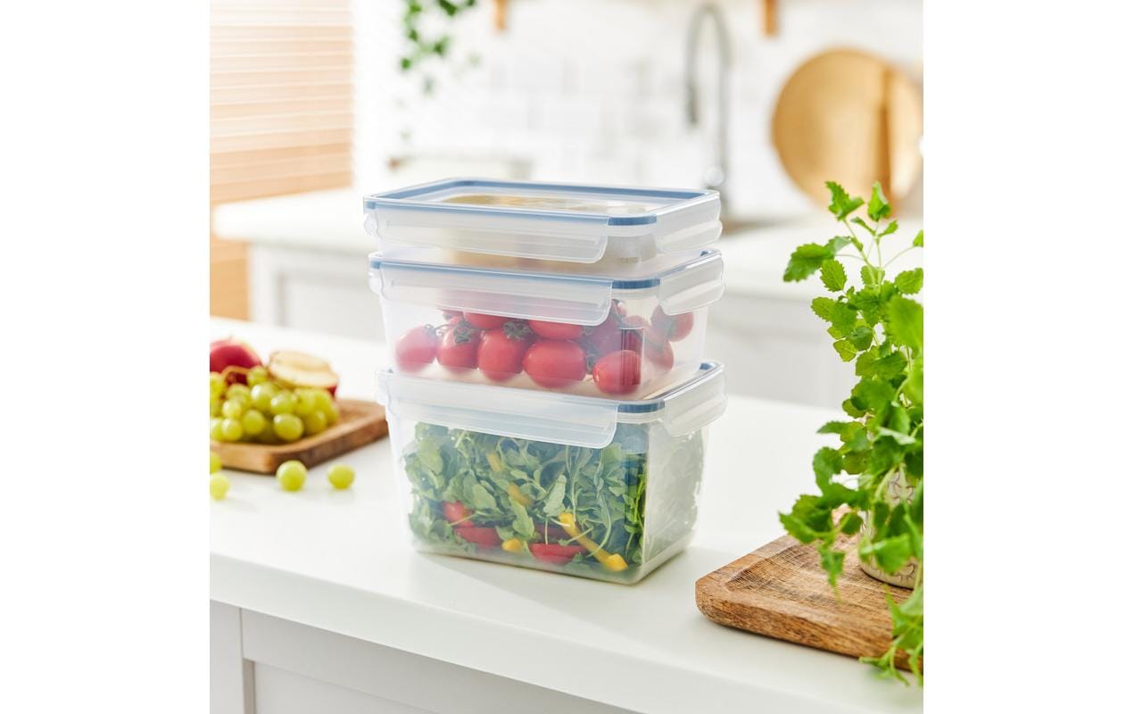 Rotho Vorratsdose 4,5 l, 5 × 25 × 7 cm, Polypropylen (PP), Transparent, 3-teilig