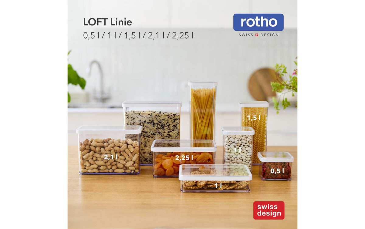 Rotho Vorratsdose 27 l, 40 × 40 × 4 cm, SAN (Styrol-Acrylnitril-Copolymer), transparent