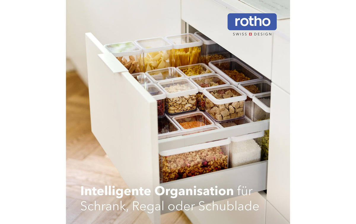 Rotho Vorratsdose 27 l, 40 × 40 × 4 cm, SAN (Styrol-Acrylnitril-Copolymer), transparent