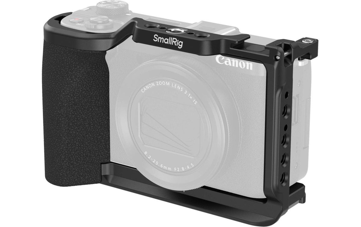 SmallRig 5807 Cage – Aluminium, 1/4" & 3/8" Gewinde, 132,9 × 85,5 × 55,5 mm – für Canon PowerShot V1