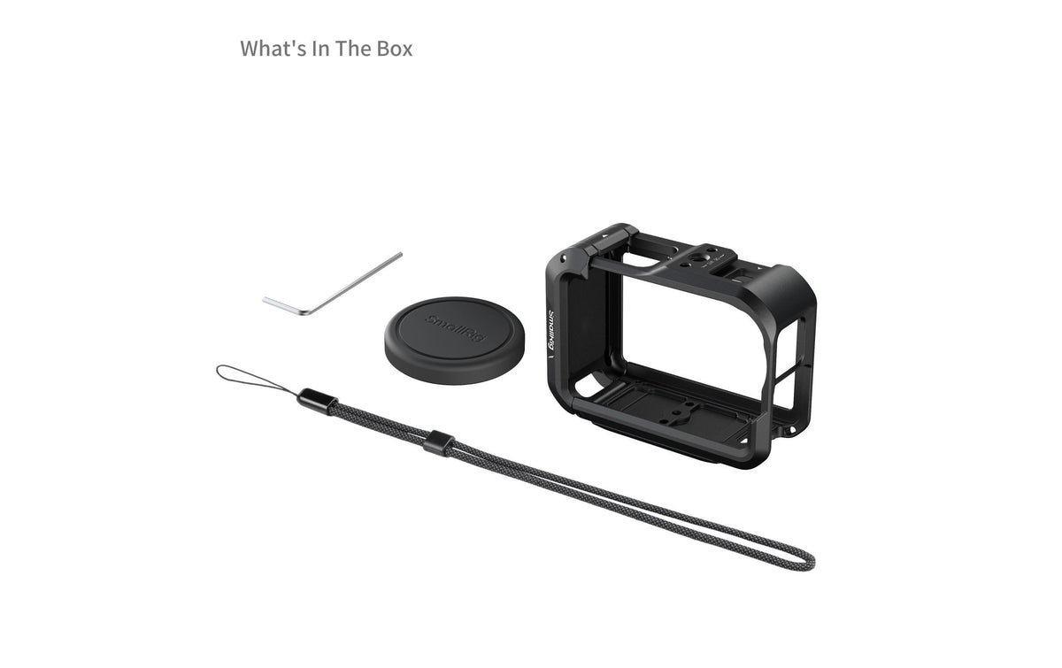 SmallRig 5887 Cage – Aluminium, 1/4" Gewinde – für DJI Osmo Action 6 – Schwarz